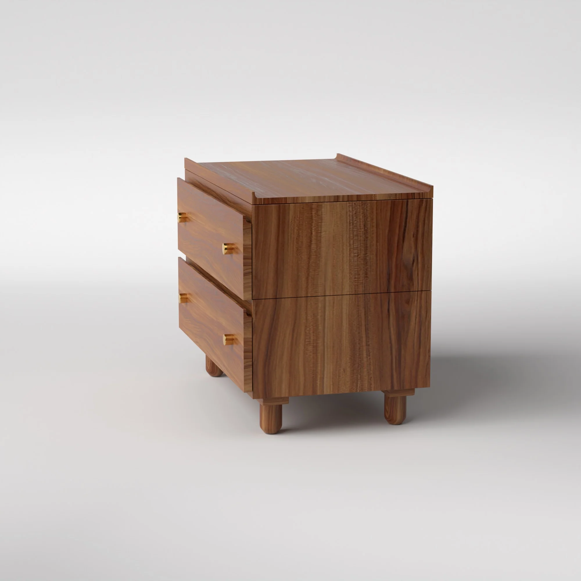 Stava Bedside Table | Solid Walnut/Teak/Oak Wood | 3 Feet Length - Image 17