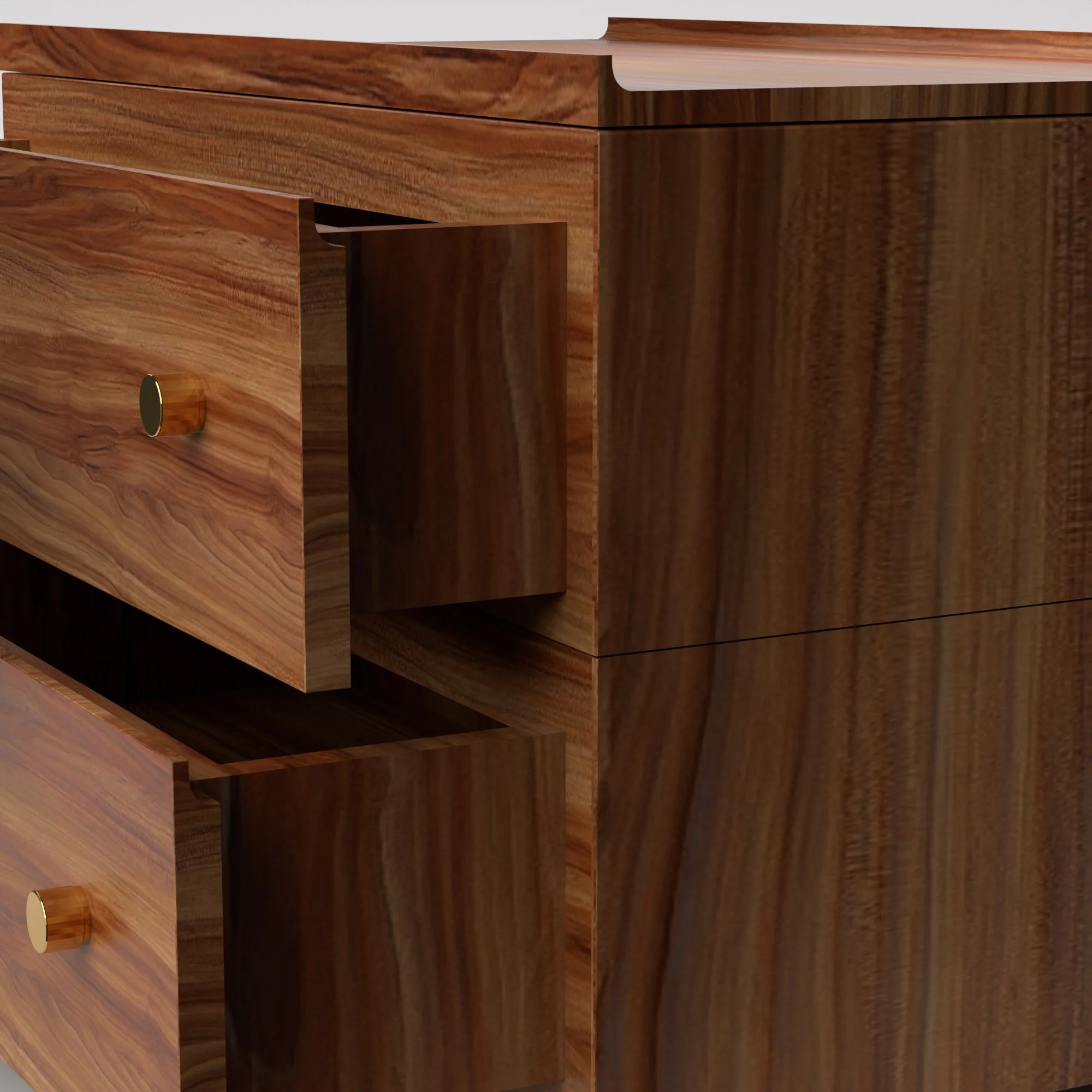 Stava Bedside Table | Solid Walnut/Teak/Oak Wood | 3 Feet Length - Image 25
