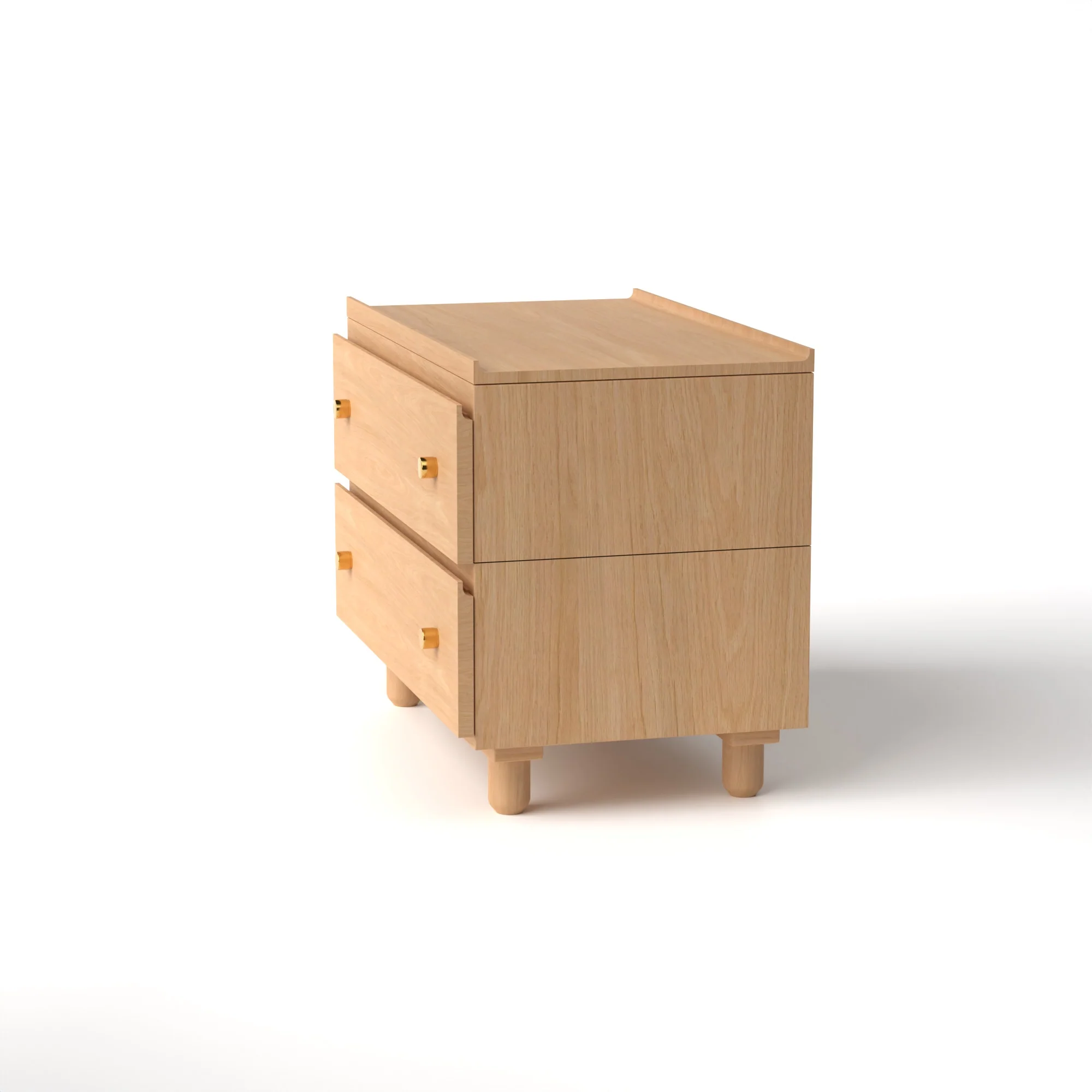 Stava Bedside Table | Solid Walnut/Teak/Oak Wood | 3 Feet Length - Image 27