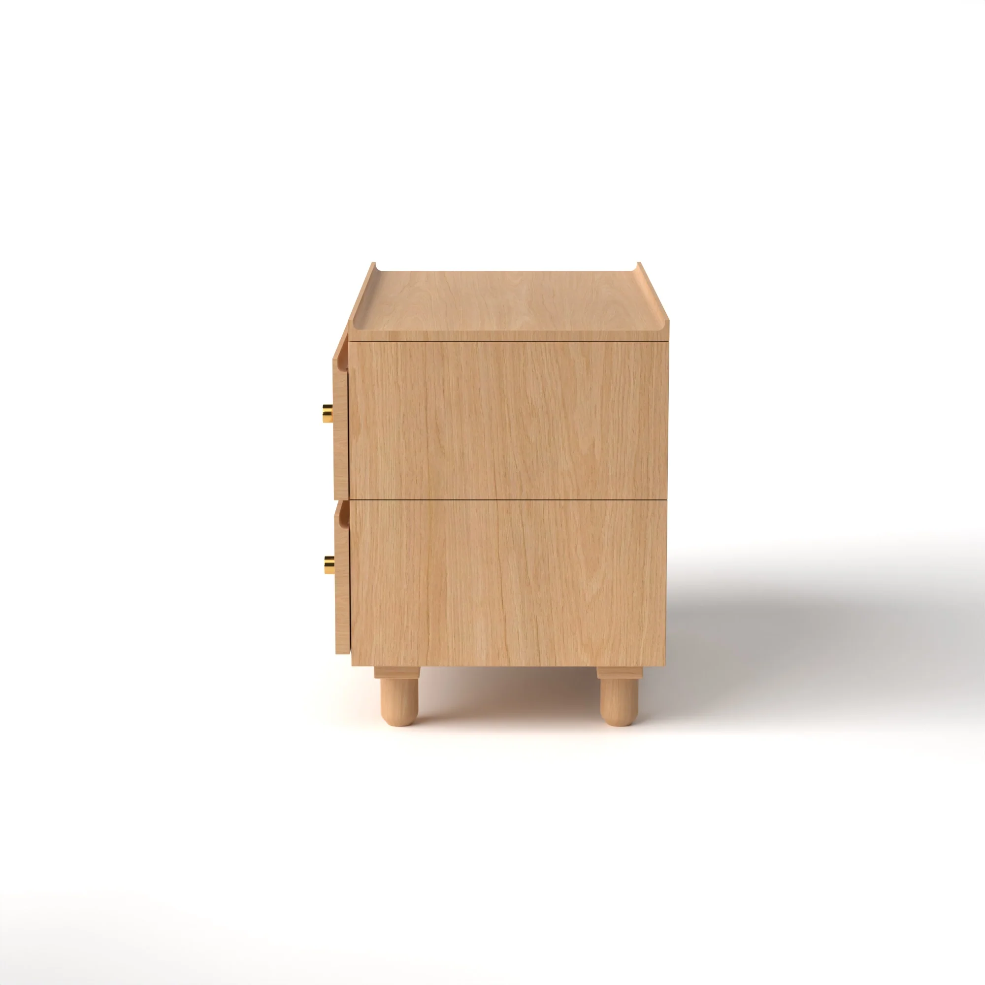 Stava Bedside Table | Solid Walnut/Teak/Oak Wood | 3 Feet Length - Image 28