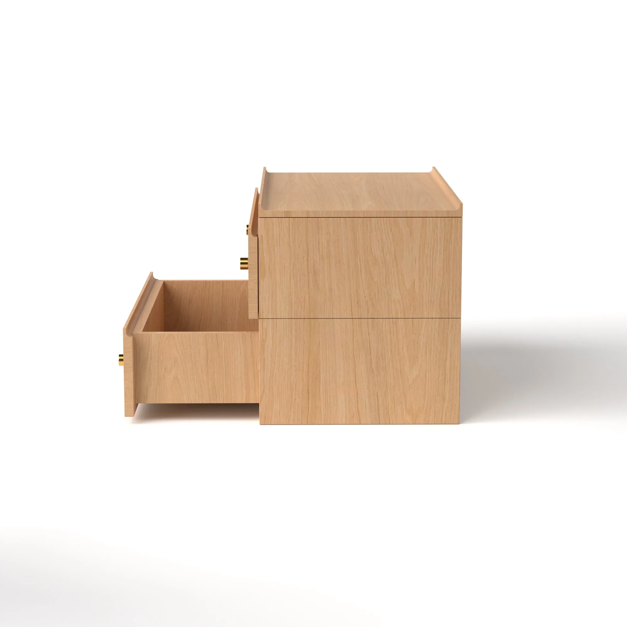 Stava Bedside Table | Solid Walnut/Teak/Oak Wood | 3 Feet Length - Image 33