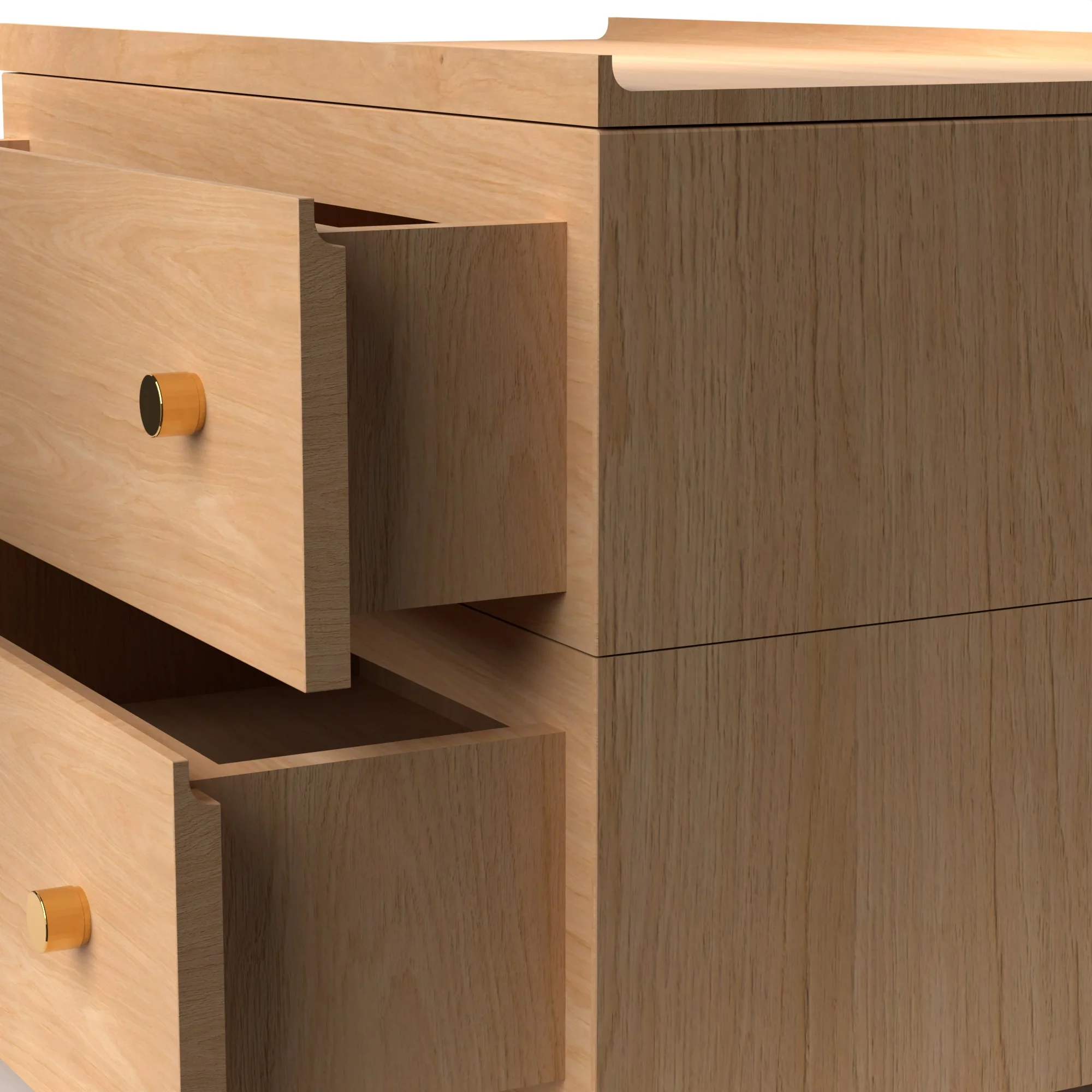 Stava Bedside Table | Solid Walnut/Teak/Oak Wood | 3 Feet Length - Image 35