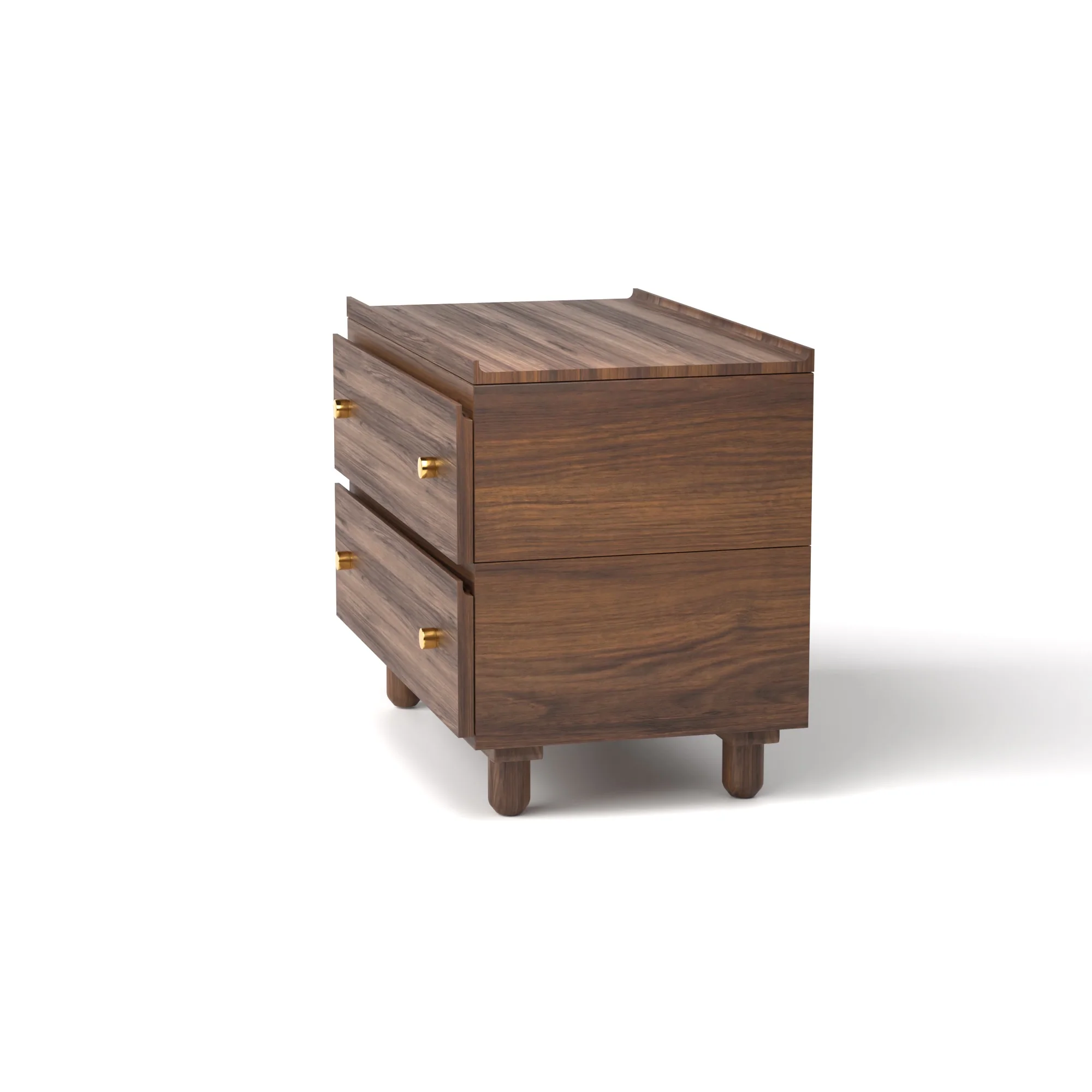 Stava Bedside Table | Solid Walnut/Teak/Oak Wood | 3 Feet Length - Image 4