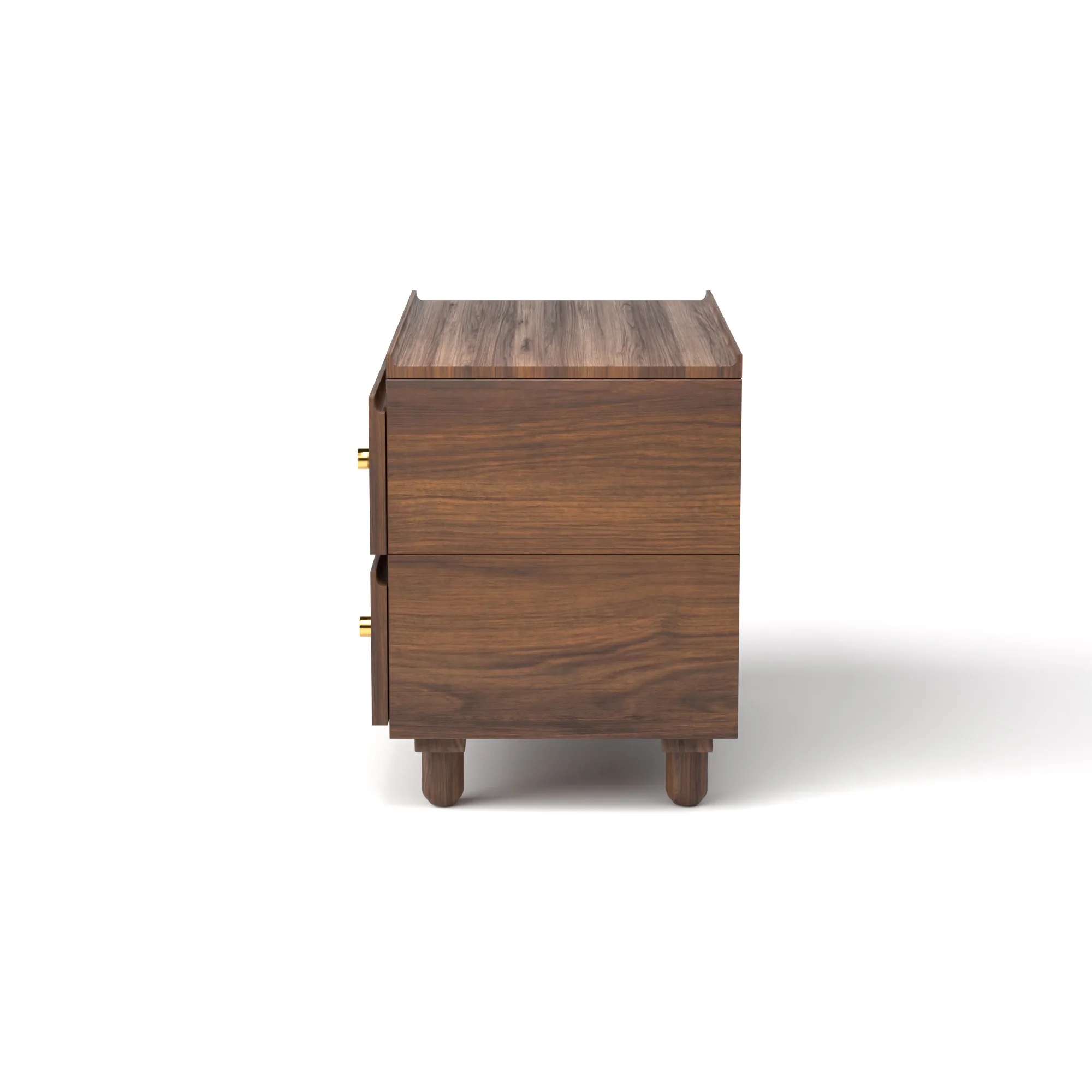 Stava Bedside Table | Solid Walnut/Teak/Oak Wood | 3 Feet Length - Image 6