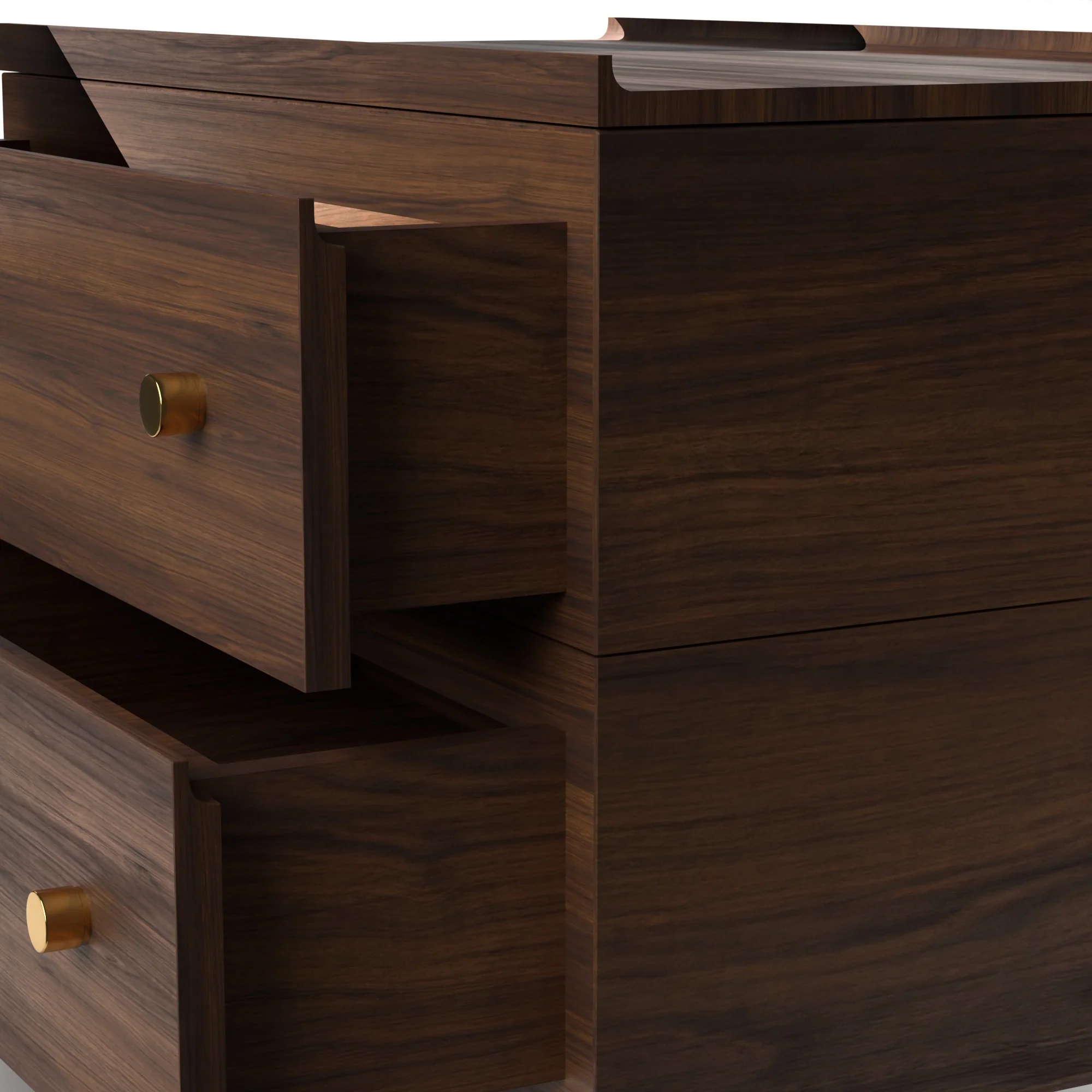 Stava Bedside Table | Solid Walnut/Teak/Oak Wood | 3 Feet Length - Image 9