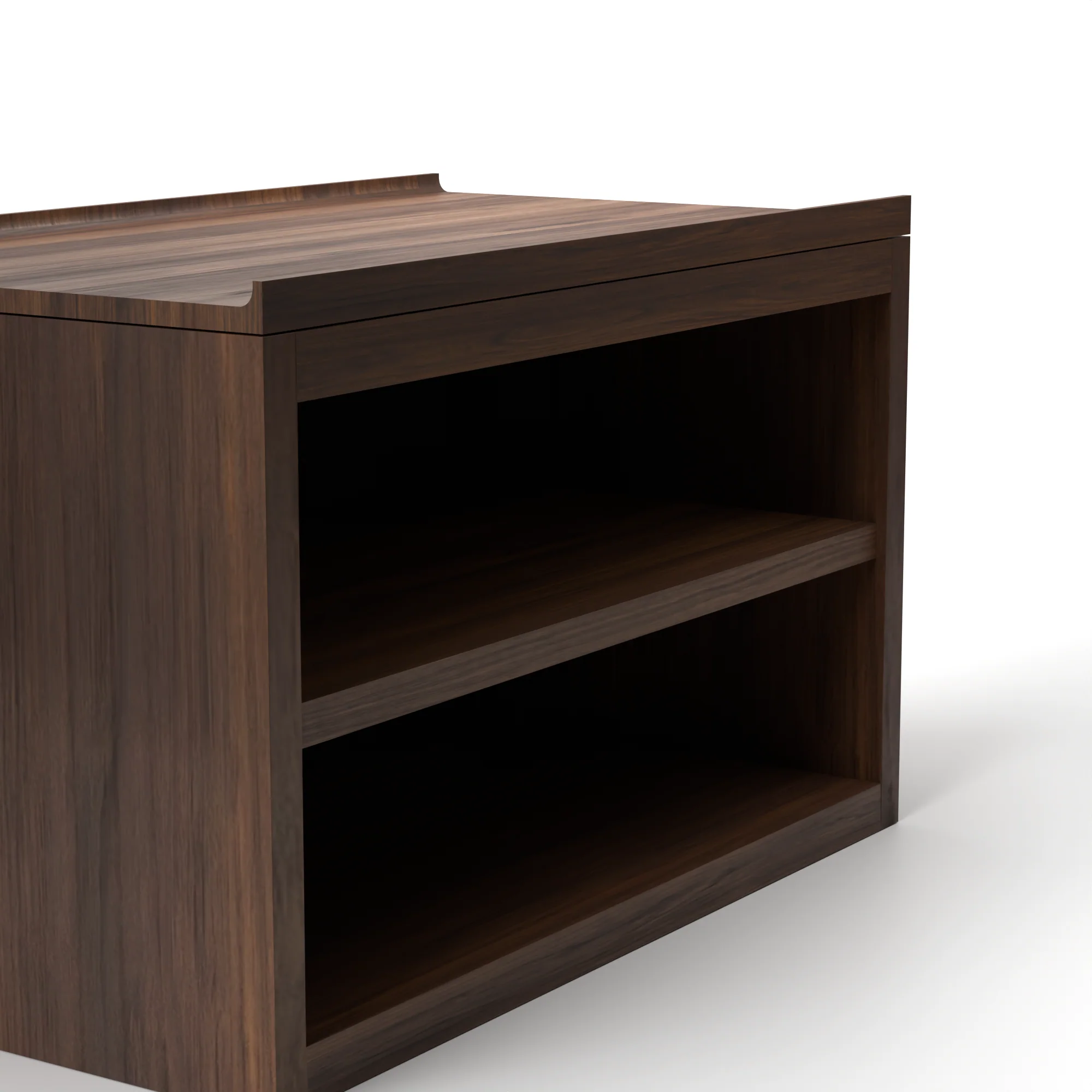 Stava Bedside Table | Solid Walnut/Teak/Oak Wood (Open) | 3 Feet Length - Image 18