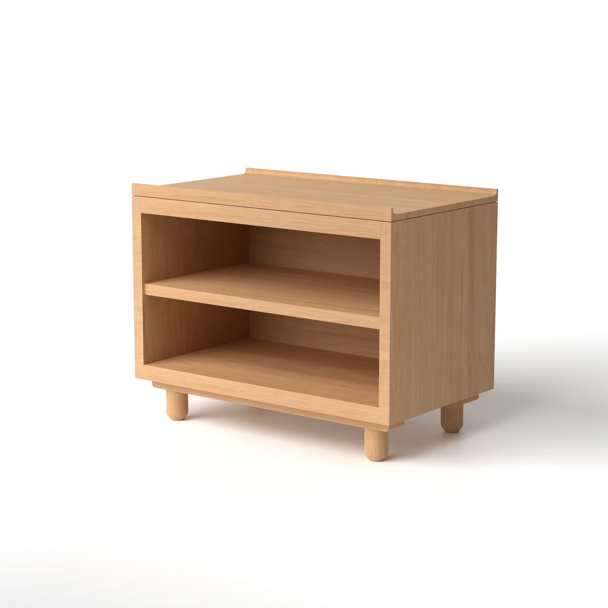 Stava Bedside Table | Solid Walnut/Teak/Oak Wood (Open) | 3 Feet Length - Image 20