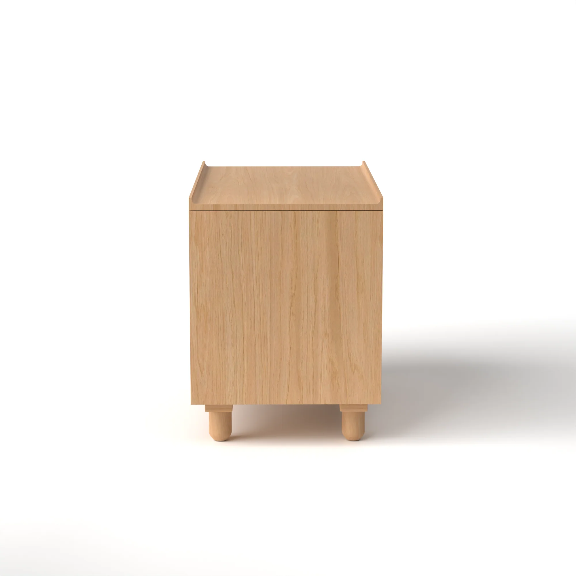 Stava Bedside Table | Solid Walnut/Teak/Oak Wood (Open) | 3 Feet Length - Image 22