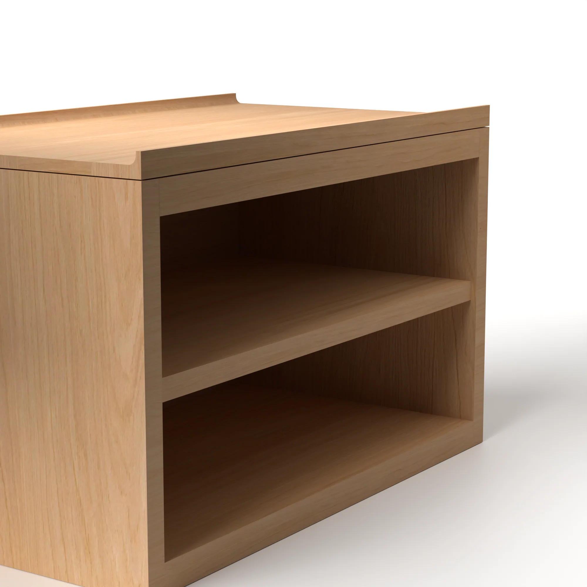 Stava Bedside Table | Solid Walnut/Teak/Oak Wood (Open) | 3 Feet Length - Image 27