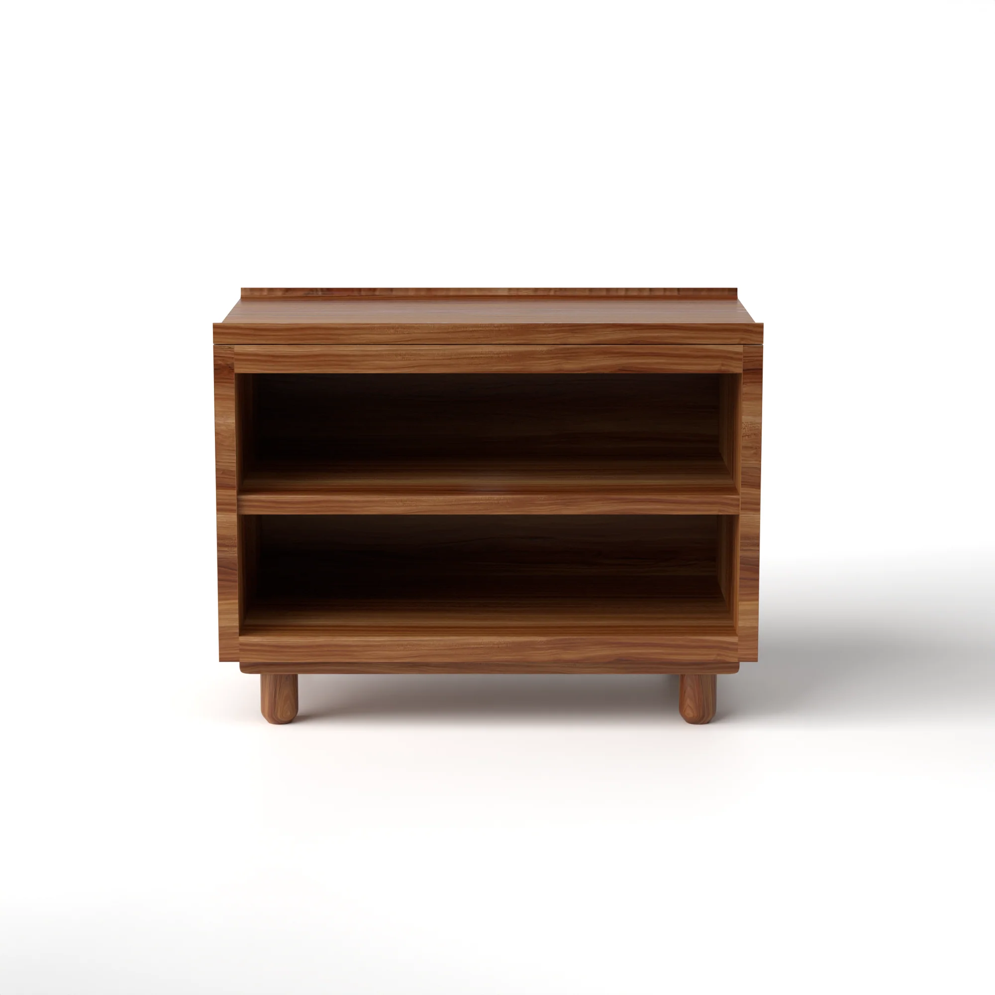 Stava Bedside Table | Solid Walnut/Teak/Oak Wood (Open) | 3 Feet Length - Image 29
