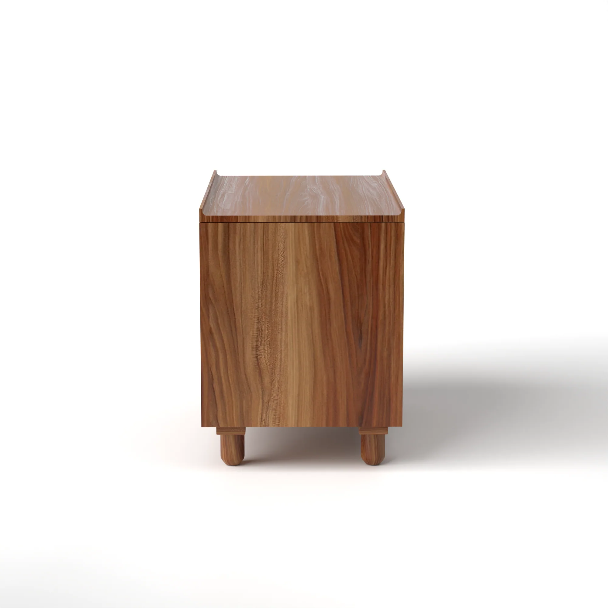 Stava Bedside Table | Solid Walnut/Teak/Oak Wood (Open) | 3 Feet Length - Image 32