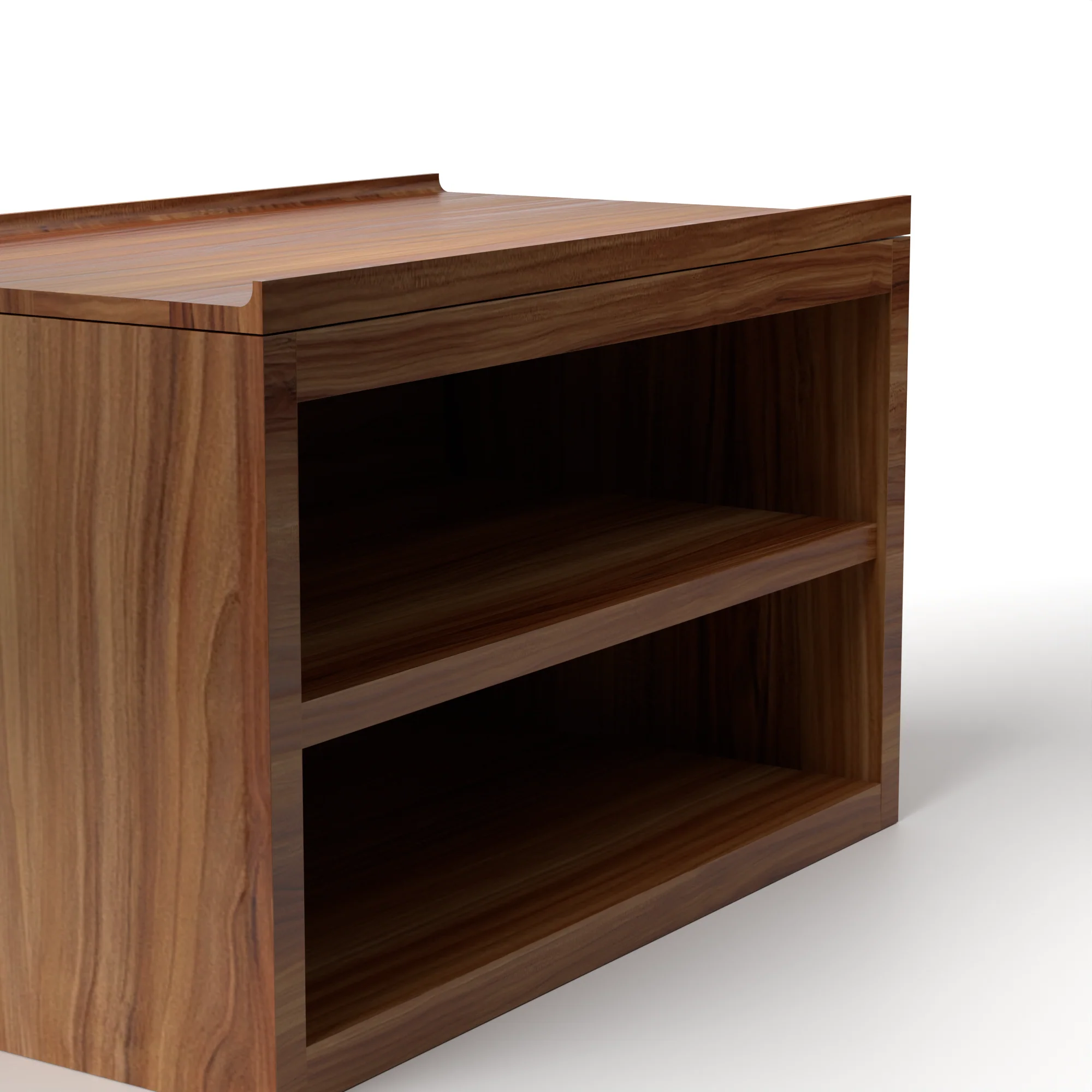 Stava Bedside Table | Solid Walnut/Teak/Oak Wood (Open) | 3 Feet Length - Image 37