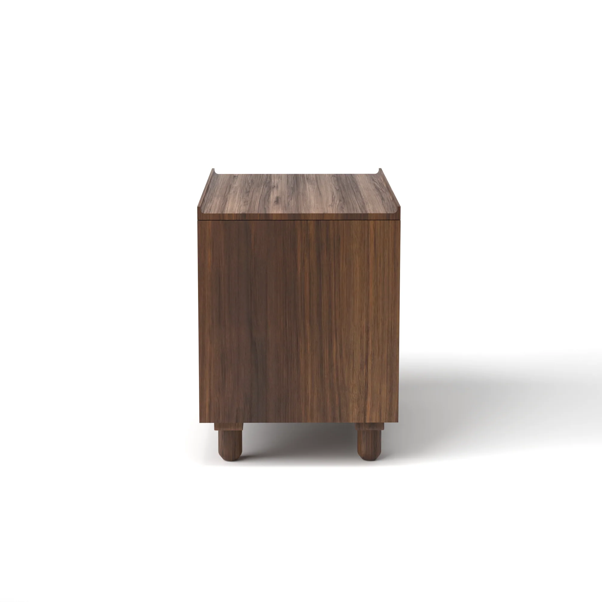 Stava Bedside Table | Solid Walnut/Teak/Oak Wood (Open) | 3 Feet Length - Image 4