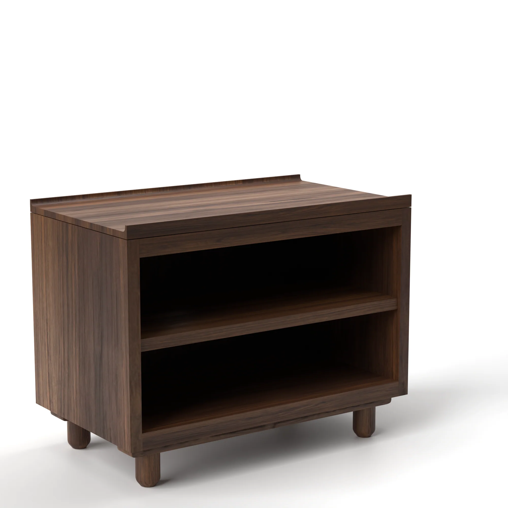 Stava Bedside Table | Solid Walnut/Teak/Oak Wood (Open) | 3 Feet Length - Image 5