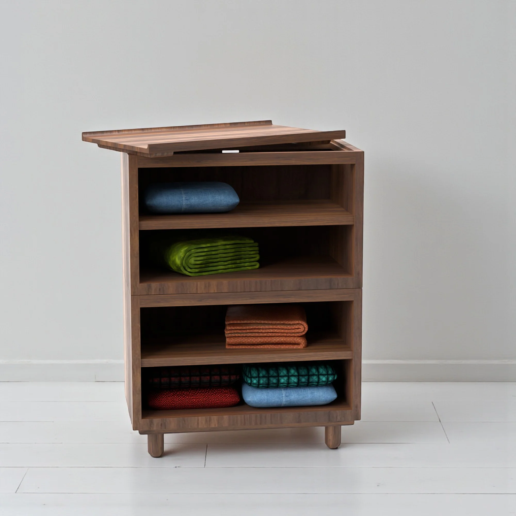 Stava Bedside Table | Solid Walnut/Teak/Oak Wood (Open) | 3 Feet Length - Image 8