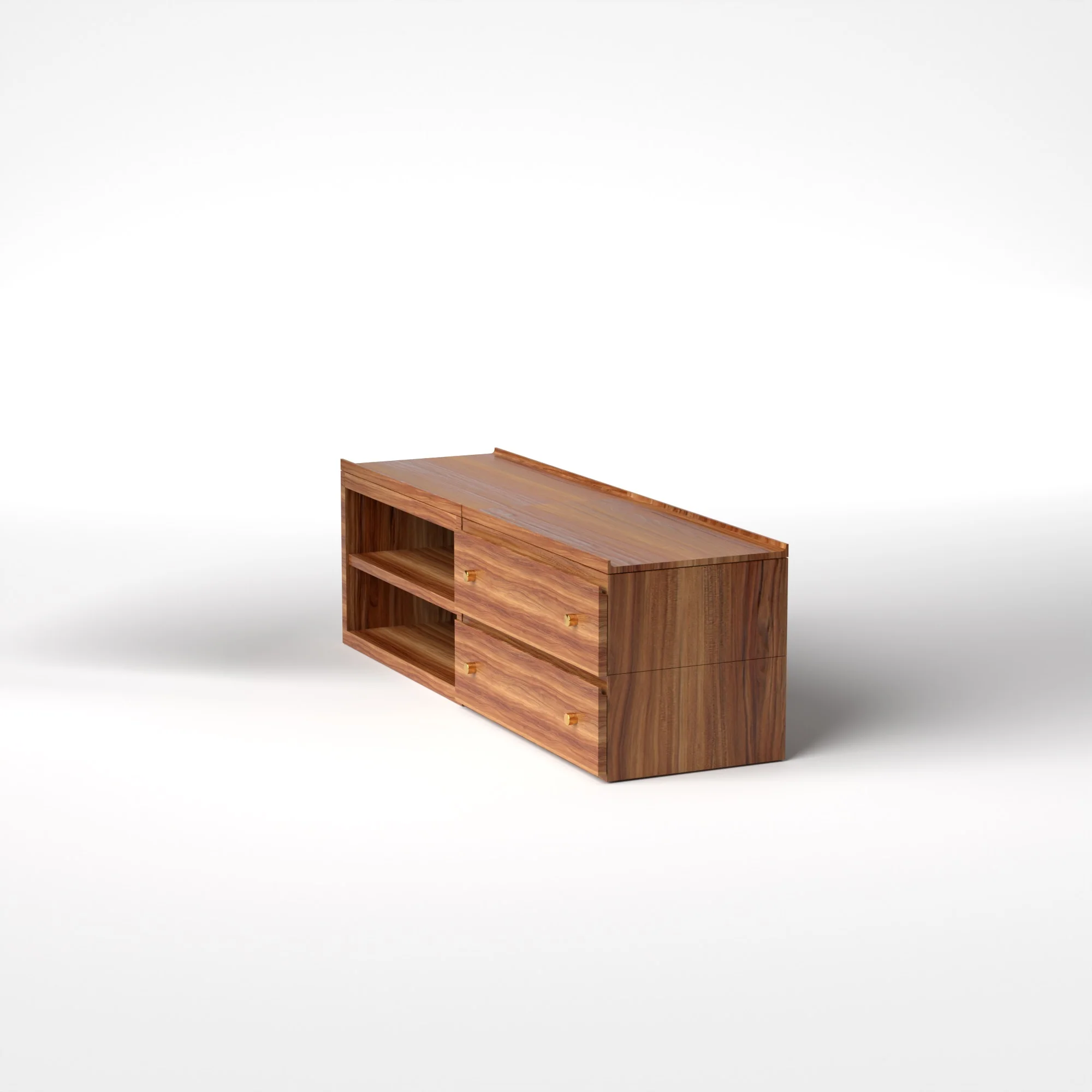 Stava Modular Credenza System | Solid Walnut/Teak/Oak Wood (2x2) | 5.5 Feet Length - Image 19
