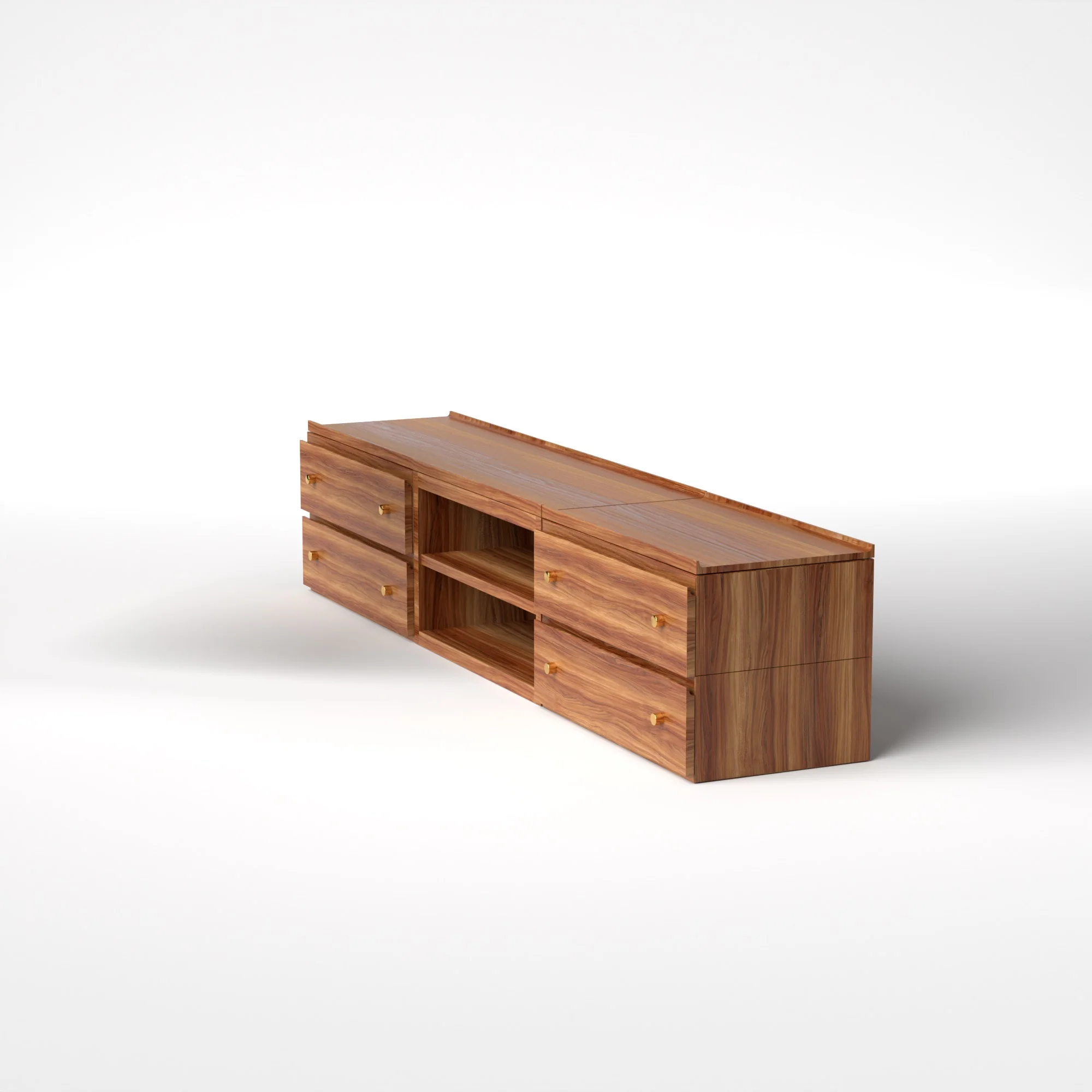 Stava Modular Credenza System | Solid Walnut/Teak/Oak Wood (2x3) | 8 Feet Length - Image 19