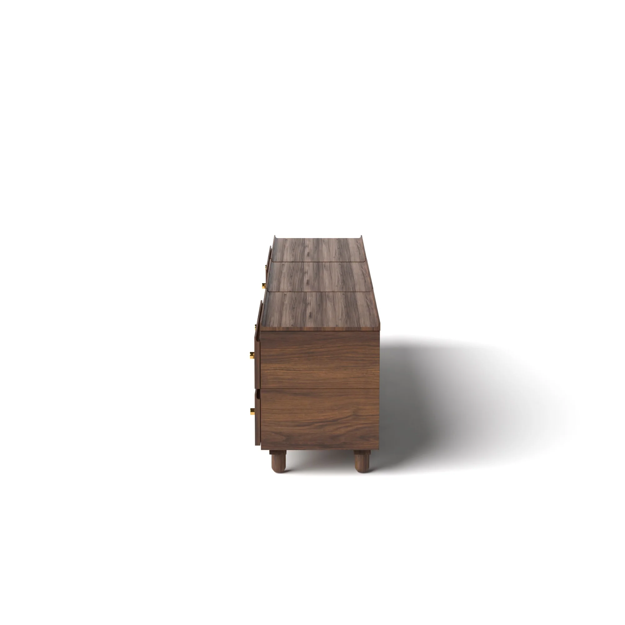 Stava Modular Credenza System | Solid Walnut/Teak/Oak Wood (2x3) | 8 Feet Length - Image 5