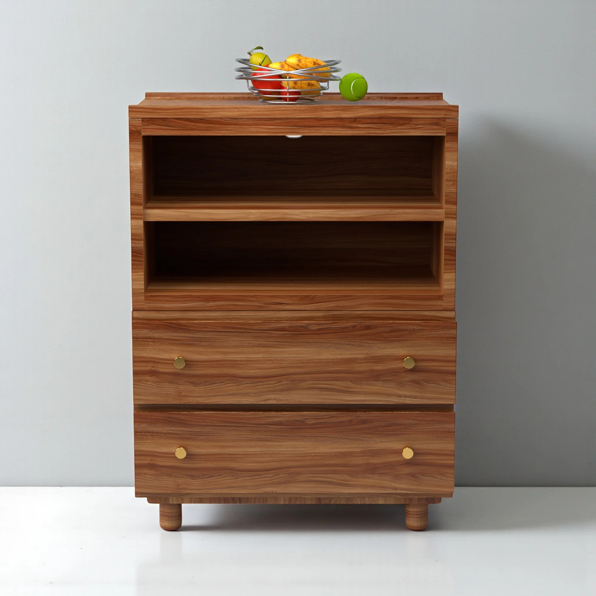 Stava Modular Credenza System | Solid Walnut/Teak/Oak Wood (4x1) | 3 Feet Length - Image 12