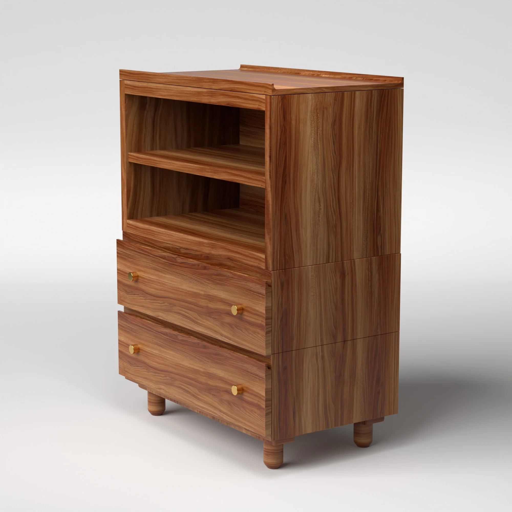 Stava Modular Credenza System | Solid Walnut/Teak/Oak Wood (4x1) | 3 Feet Length - Image 13