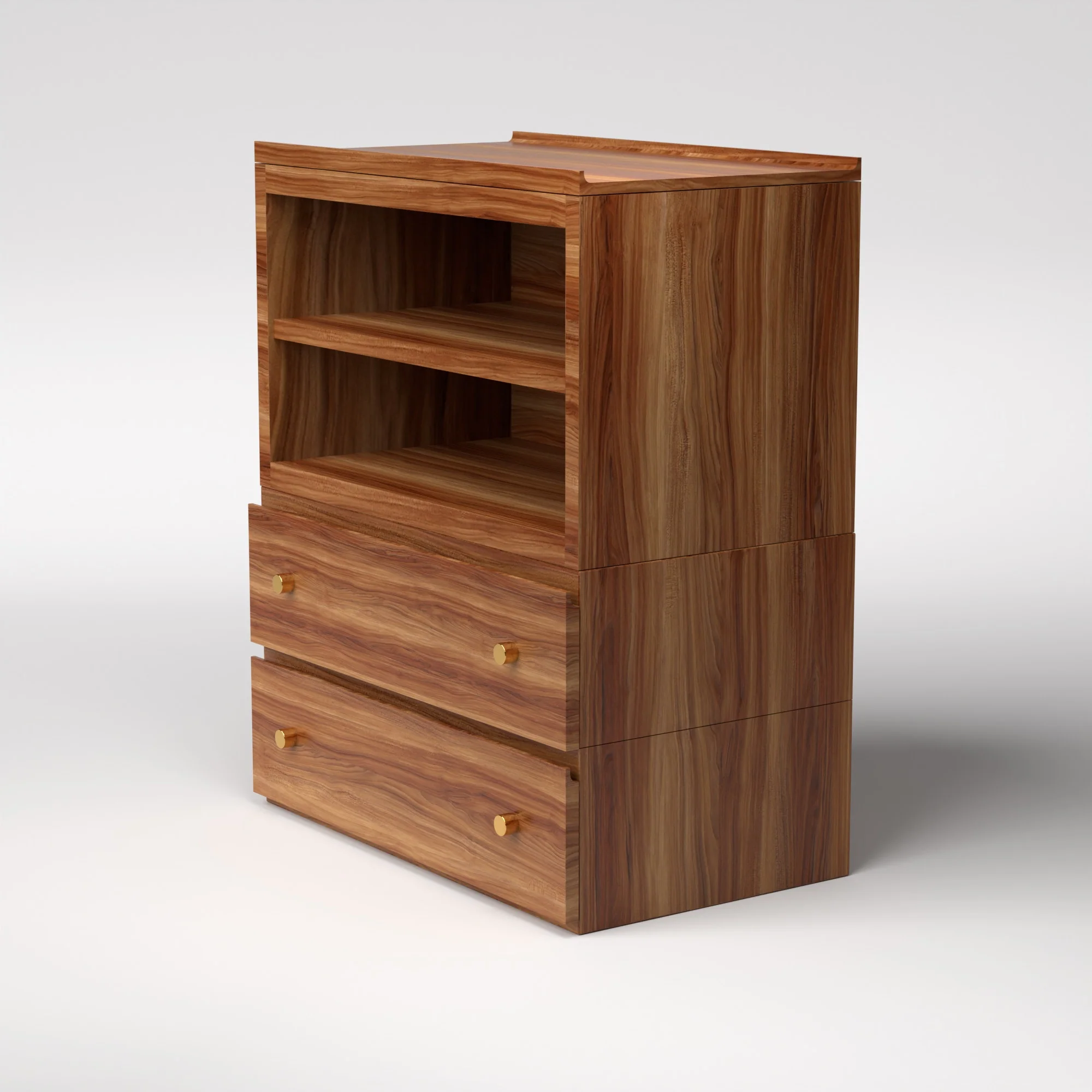 Stava Modular Credenza System | Solid Walnut/Teak/Oak Wood (4x1) | 3 Feet Length - Image 19