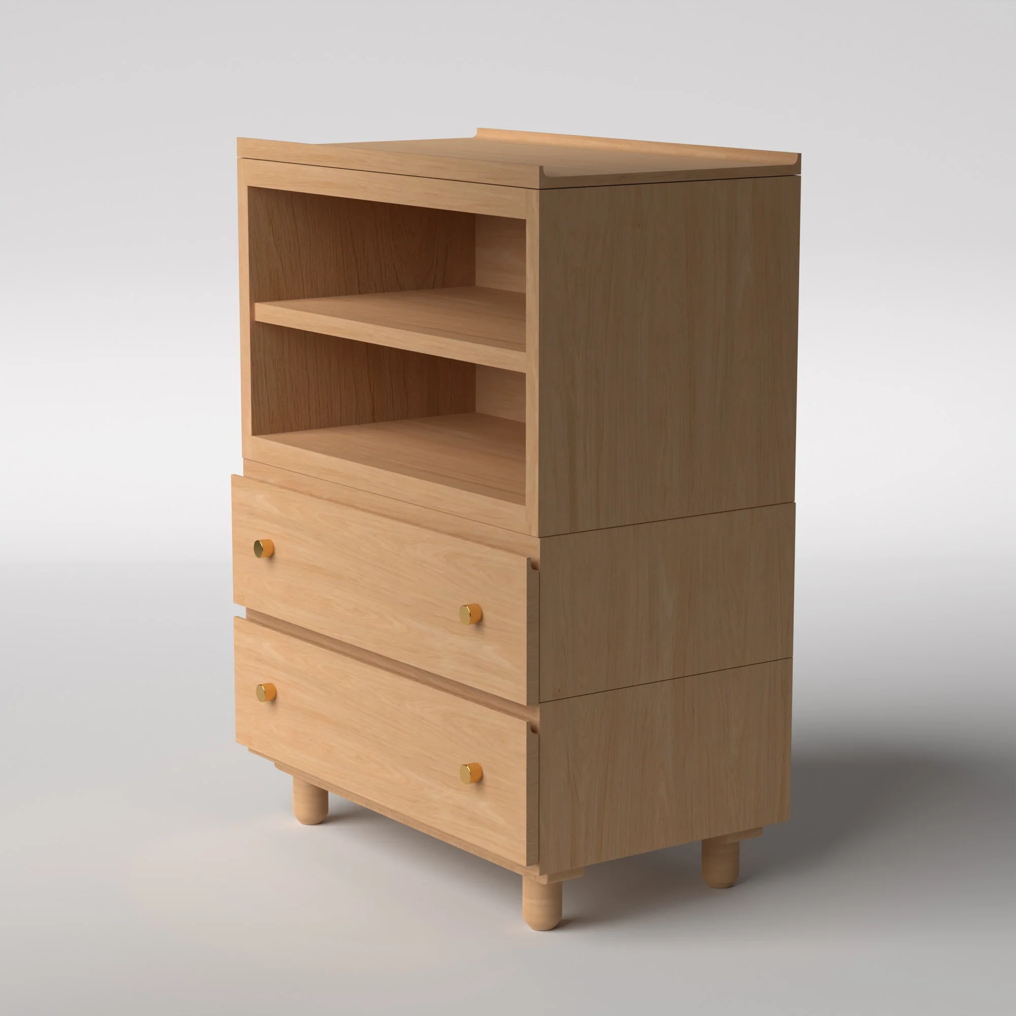 Stava Modular Credenza System | Solid Walnut/Teak/Oak Wood (4x1) | 3 Feet Length - Image 23