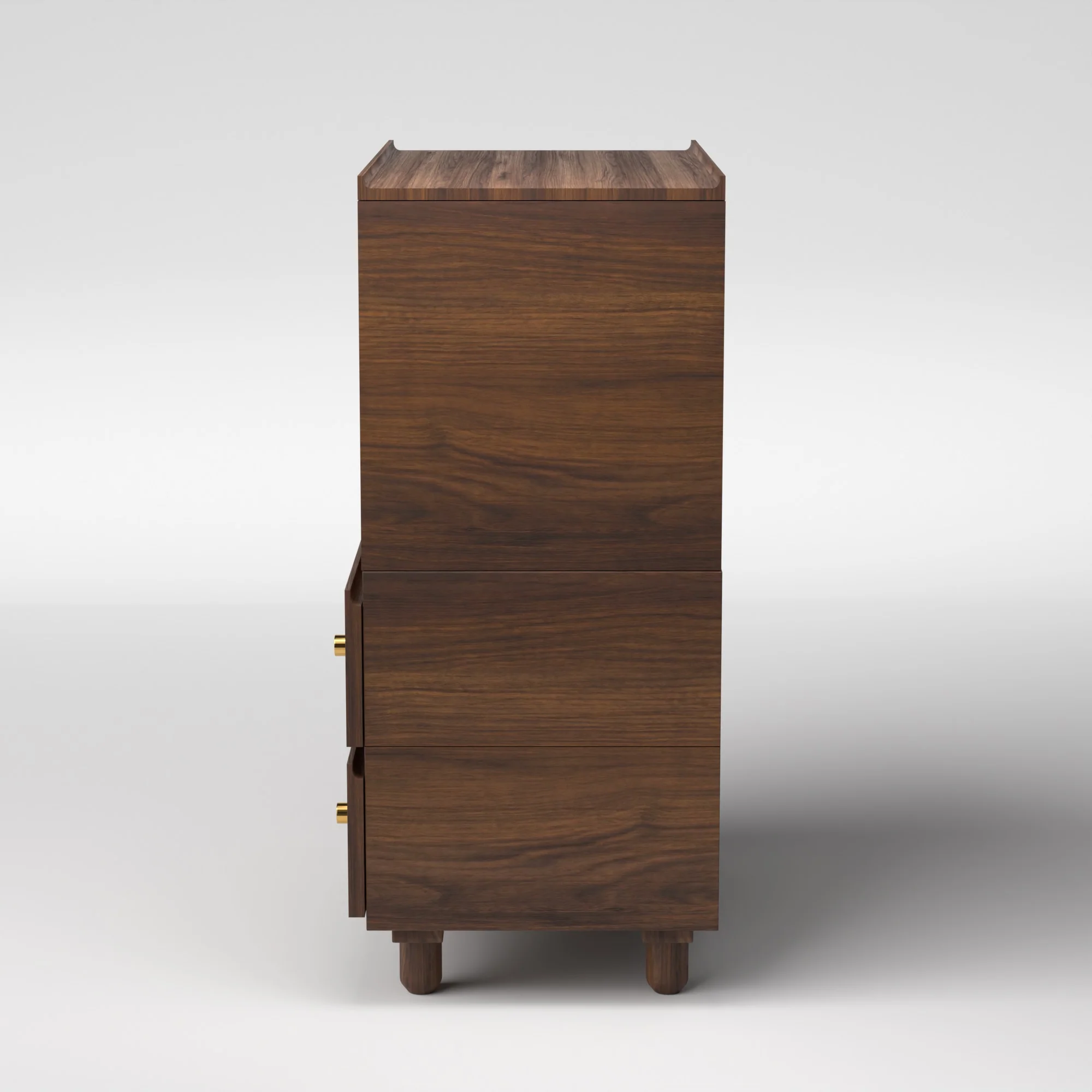 Stava Modular Credenza System | Solid Walnut/Teak/Oak Wood (4x1) | 3 Feet Length - Image 3