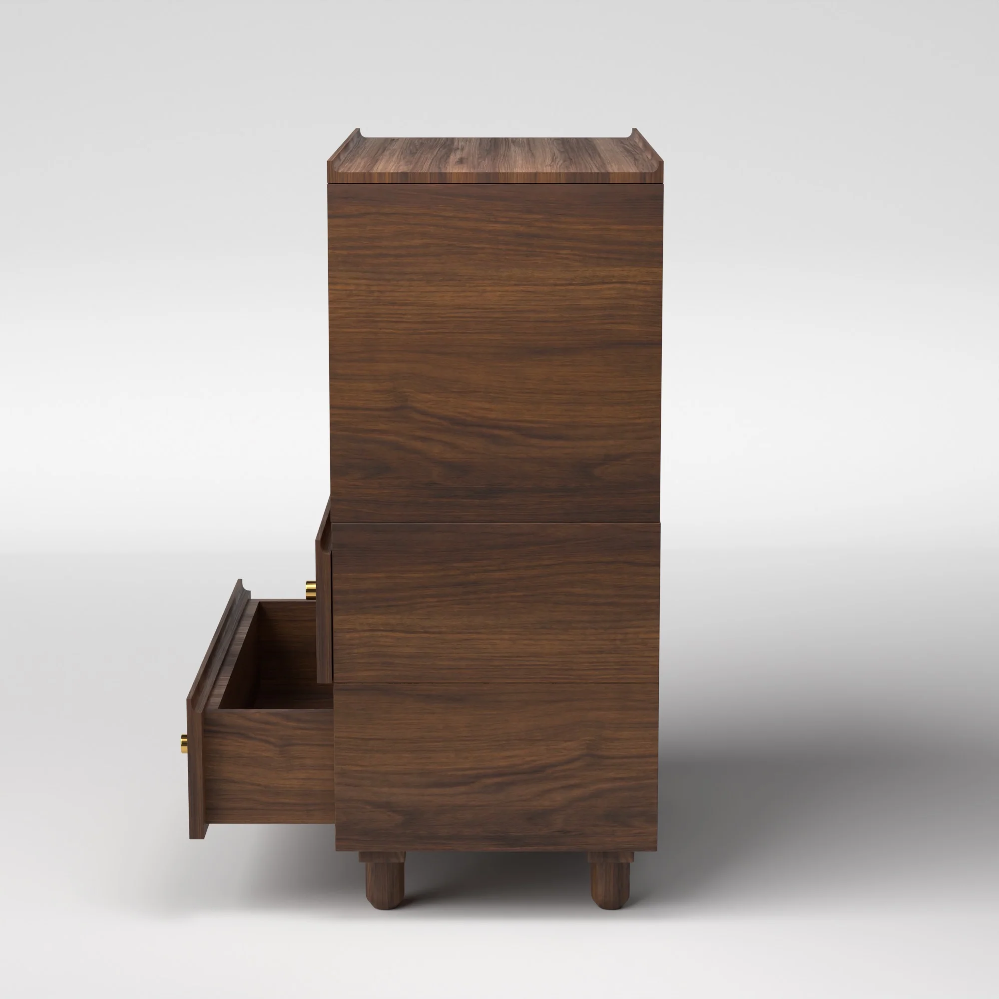 Stava Modular Credenza System | Solid Walnut/Teak/Oak Wood (4x1) | 3 Feet Length - Image 4
