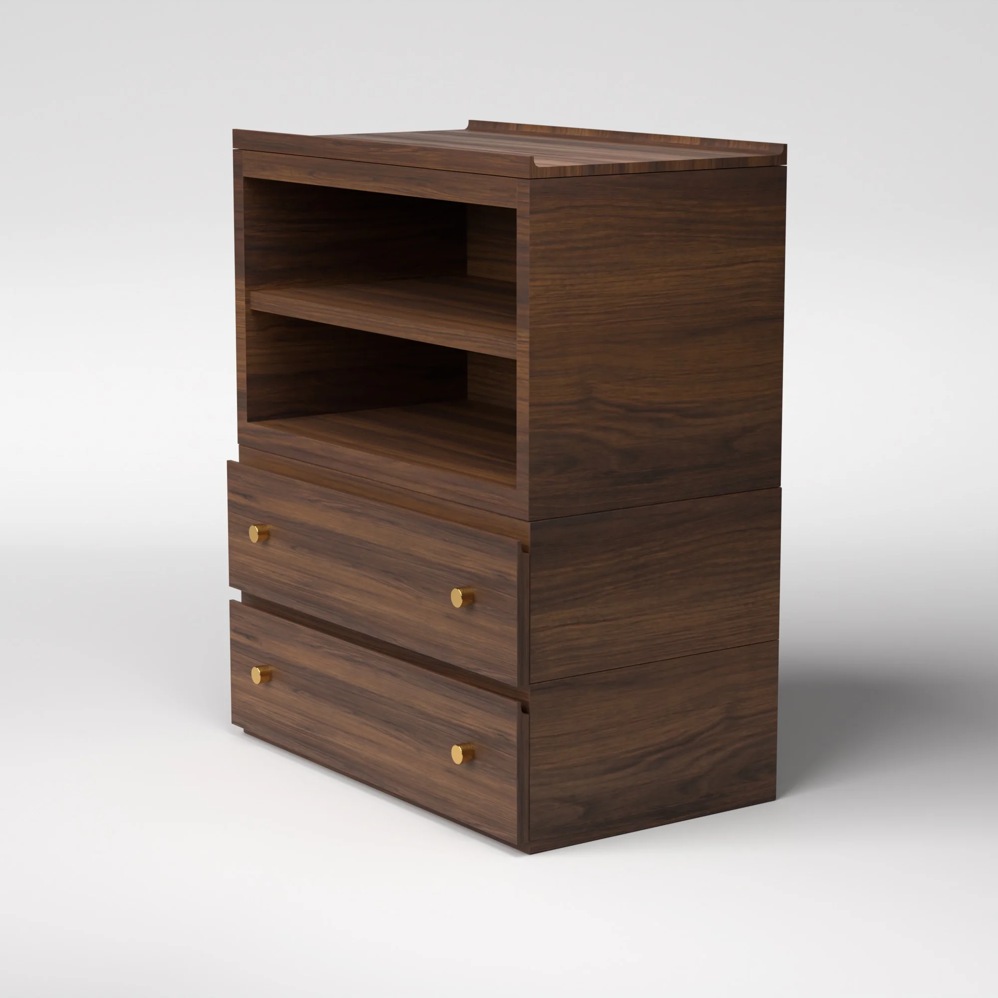 Stava Modular Credenza System | Solid Walnut/Teak/Oak Wood (4x1) | 3 Feet Length - Image 8