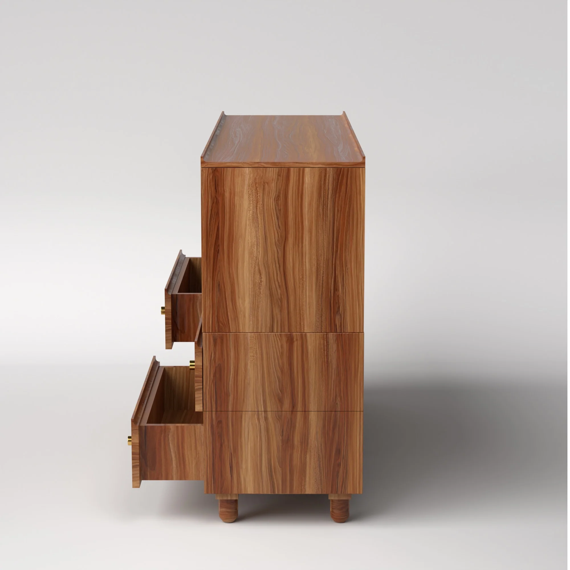 Stava Modular Credenza System | Solid Walnut/Teak/Oak Wood (4x2) | 5.5 Feet Length - Image 17