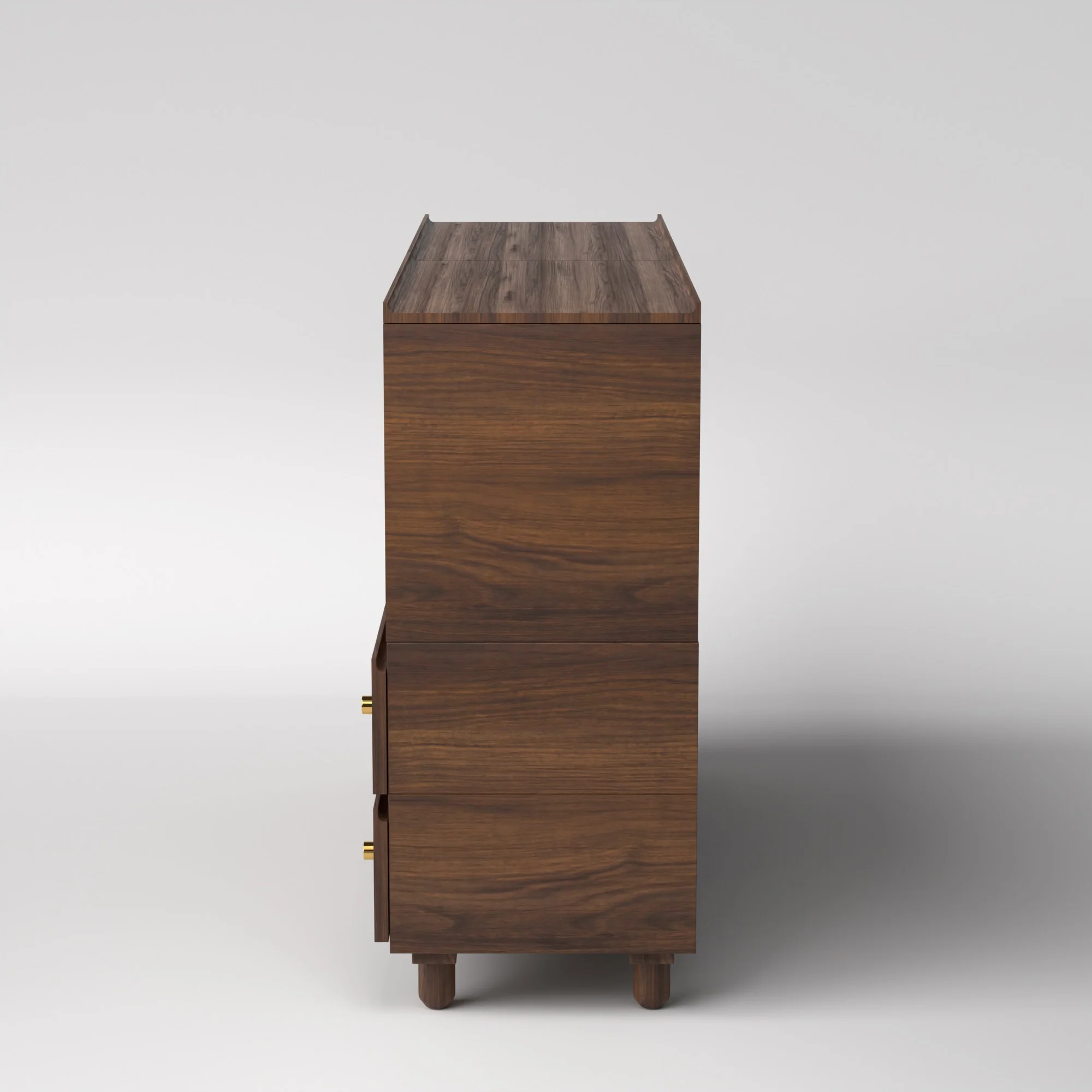Stava Modular Credenza System | Solid Walnut/Teak/Oak Wood (4x2) | 5.5 Feet Length - Image 4