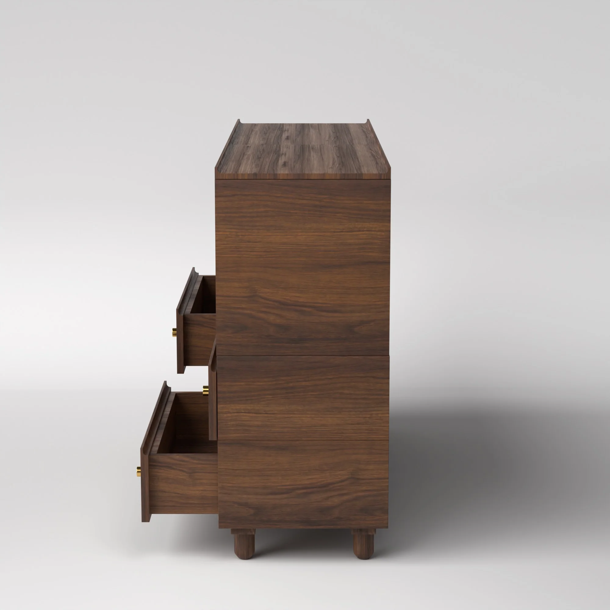 Stava Modular Credenza System | Solid Walnut/Teak/Oak Wood (4x2) | 5.5 Feet Length - Image 5