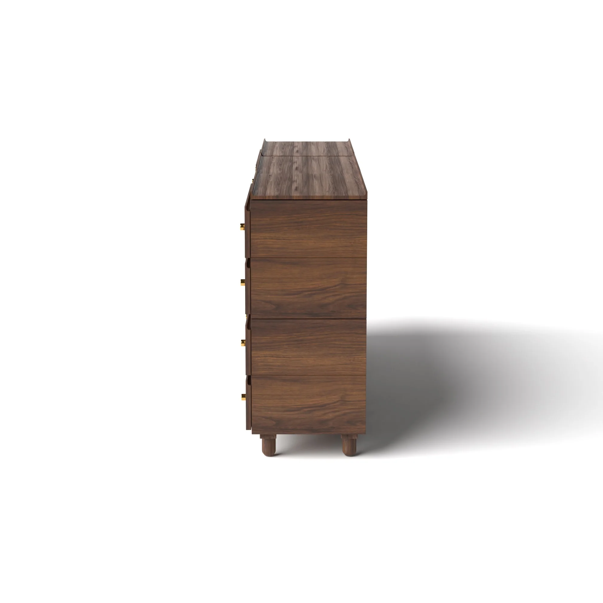 Stava Modular Credenza System | Solid Walnut/Teak/Oak Wood (4x3) | 8 Feet Length - Image 5