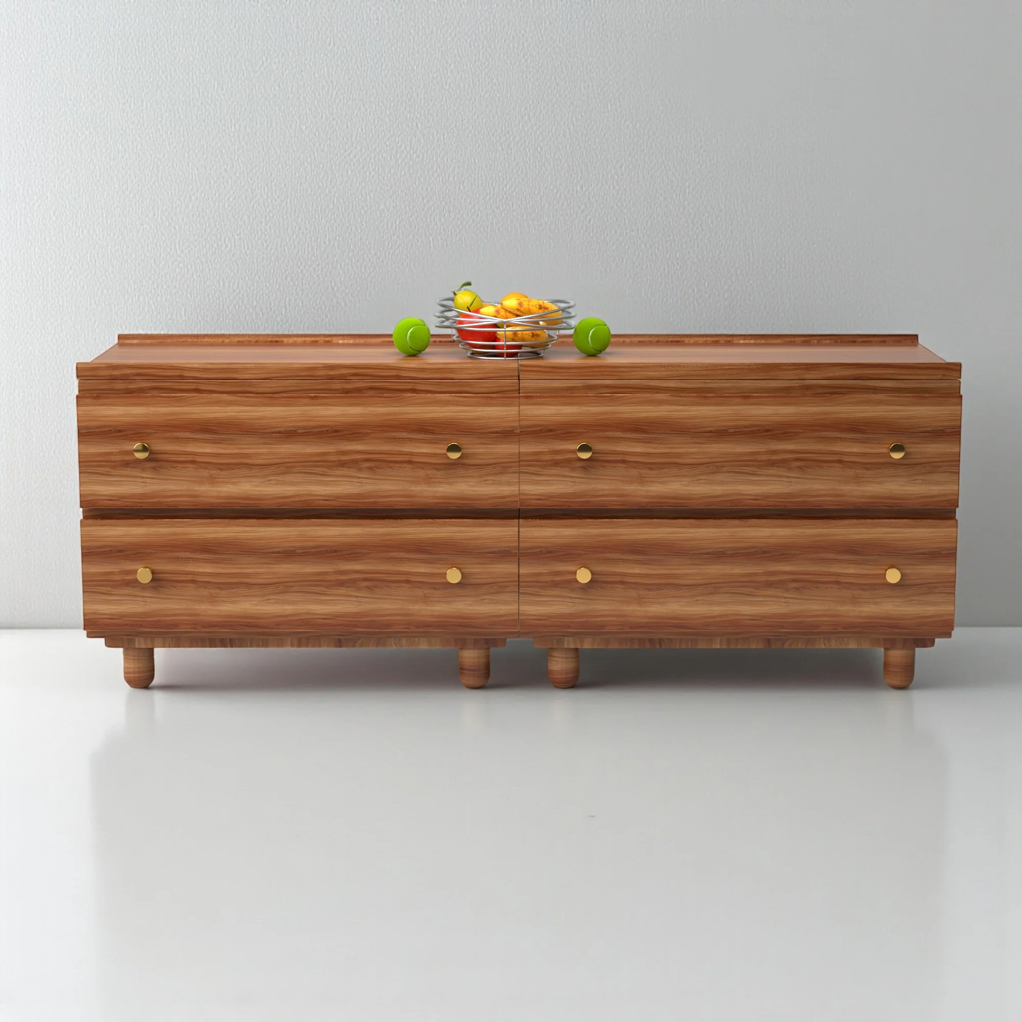 Stava Modular Drawer System | Solid Walnut/Teak/Oak Wood (2x2) | 5.5 Feet Length - Image 12