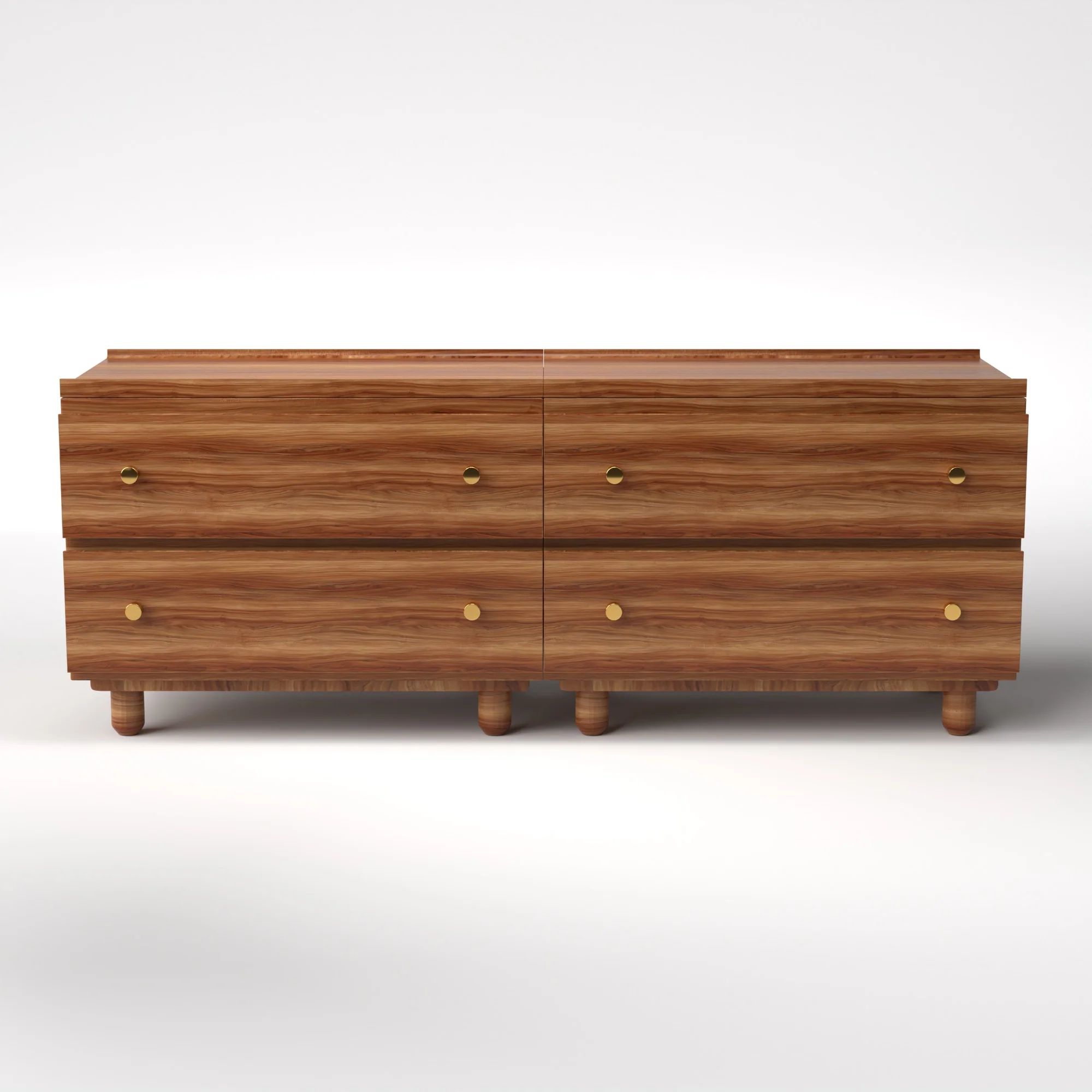 Stava Modular Drawer System | Solid Walnut/Teak/Oak Wood (2x2) | 5.5 Feet Length - Image 13