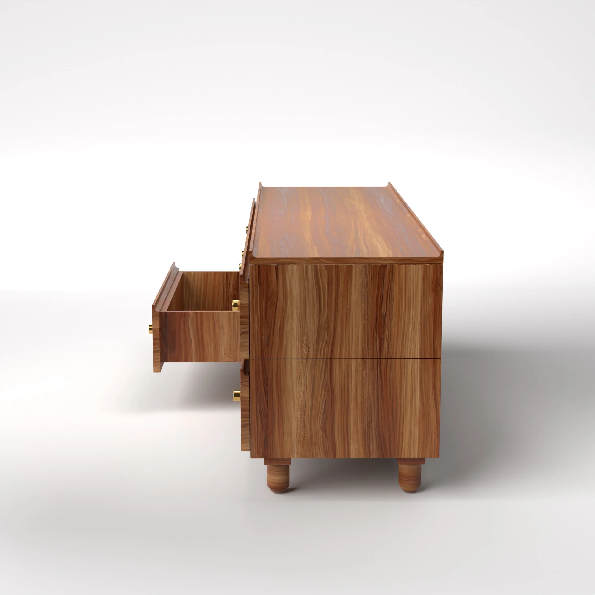 Stava Modular Drawer System | Solid Walnut/Teak/Oak Wood (2x2) | 5.5 Feet Length - Image 15
