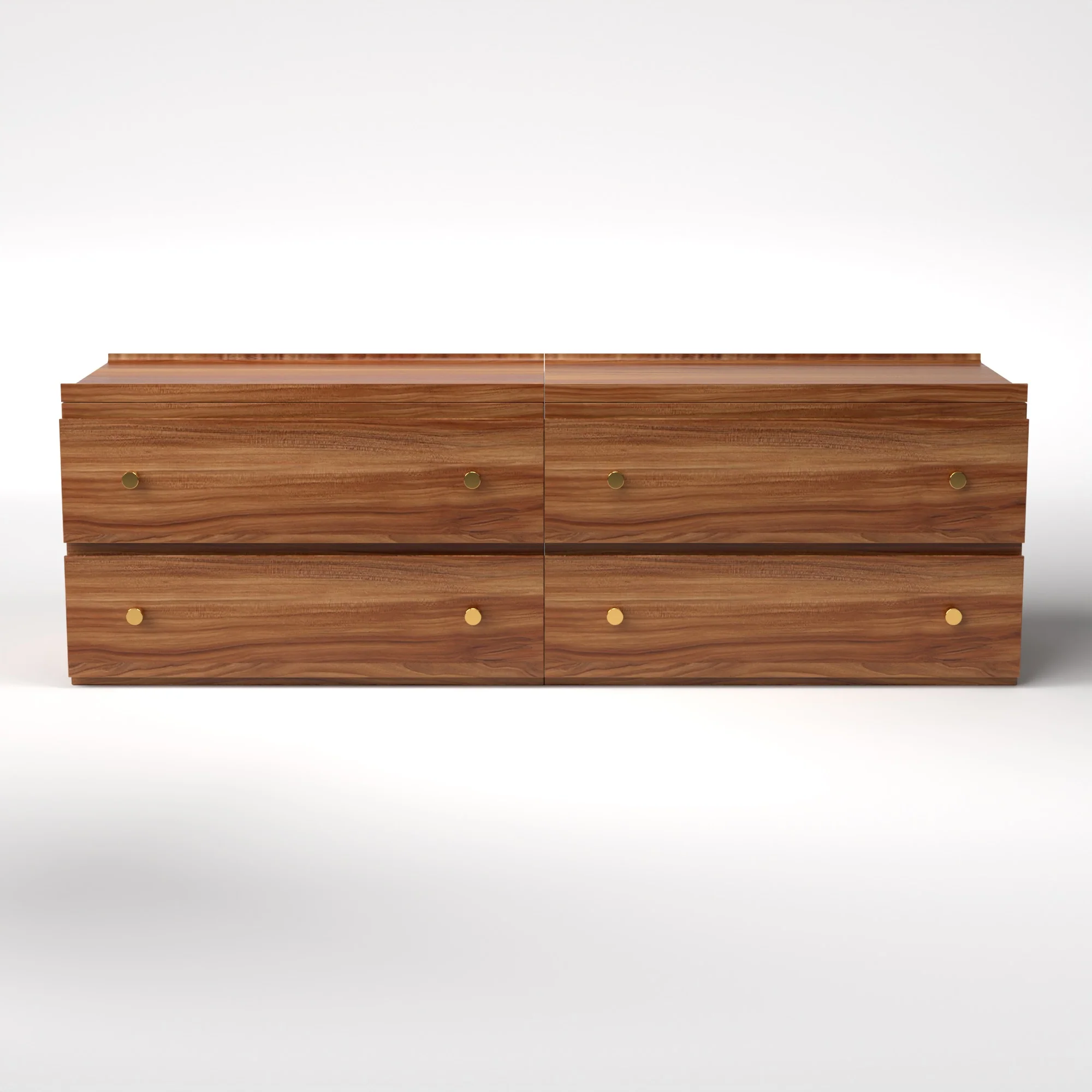 Stava Modular Drawer System | Solid Walnut/Teak/Oak Wood (2x2) | 5.5 Feet Length - Image 18