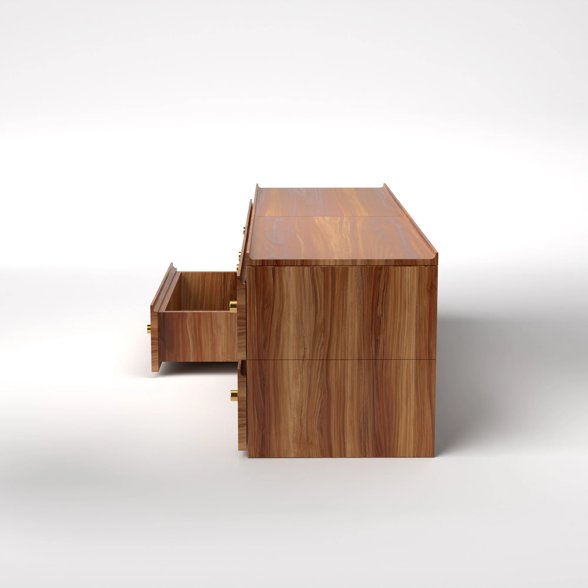 Stava Modular Drawer System | Solid Walnut/Teak/Oak Wood (2x2) | 5.5 Feet Length - Image 20