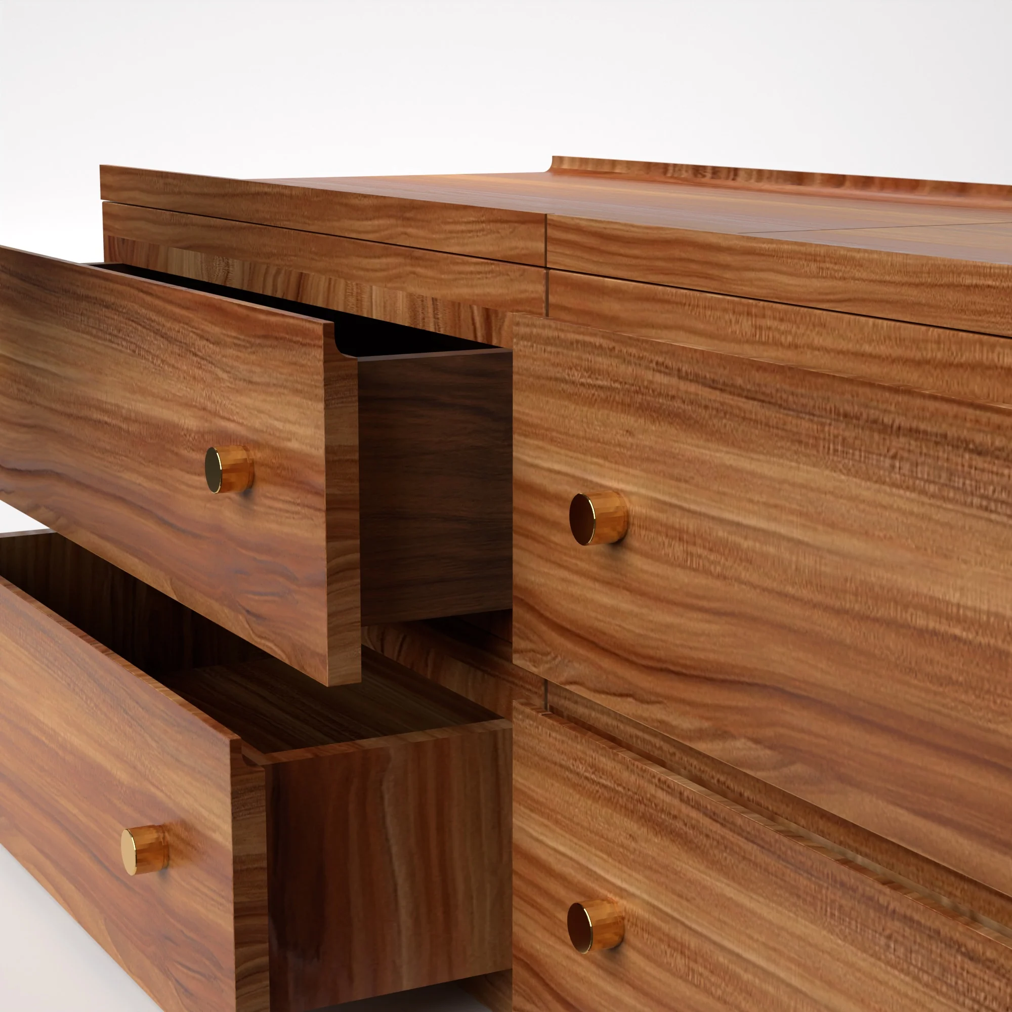 Stava Modular Drawer System | Solid Walnut/Teak/Oak Wood (2x2) | 5.5 Feet Length - Image 22