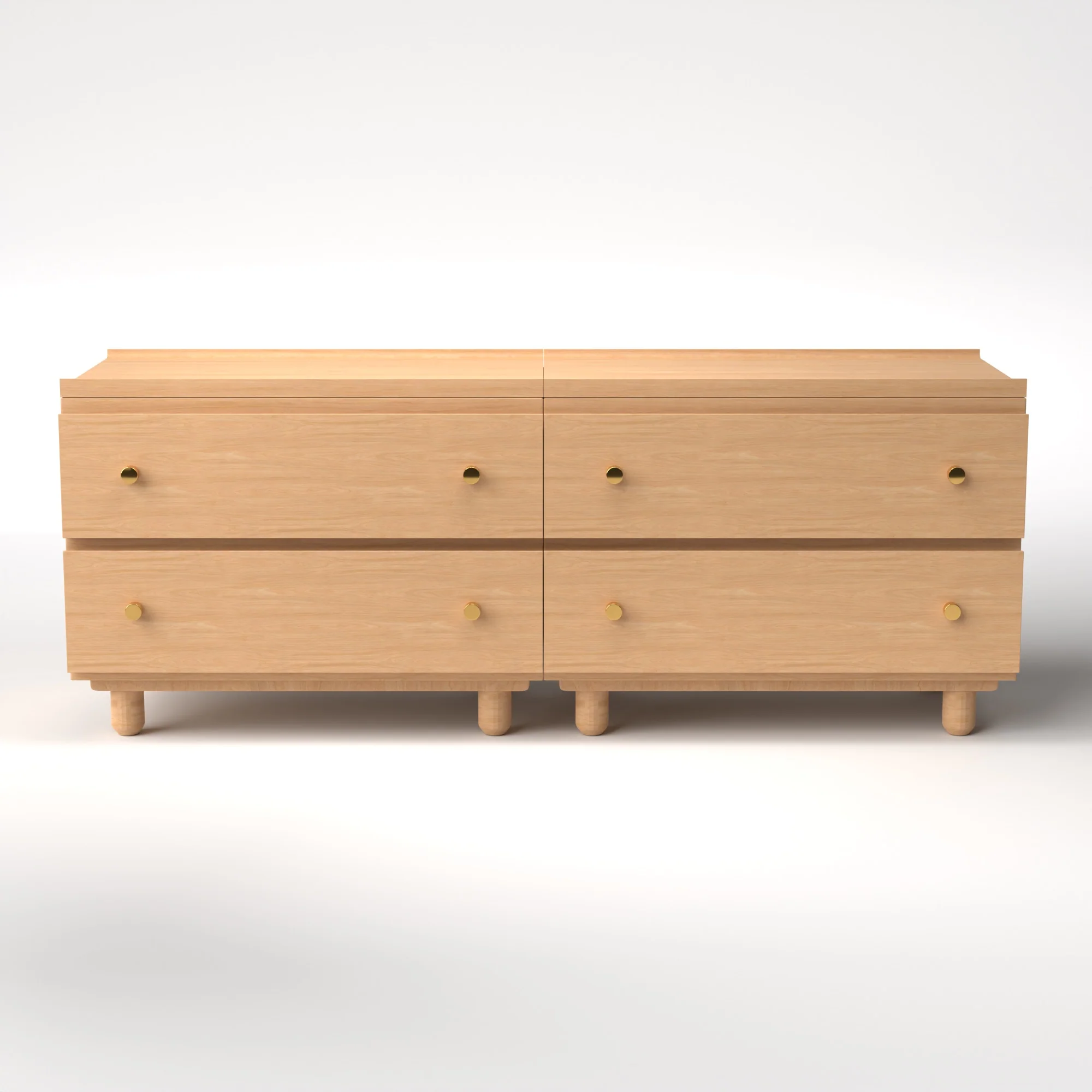 Stava Modular Drawer System | Solid Walnut/Teak/Oak Wood (2x2) | 5.5 Feet Length - Image 23
