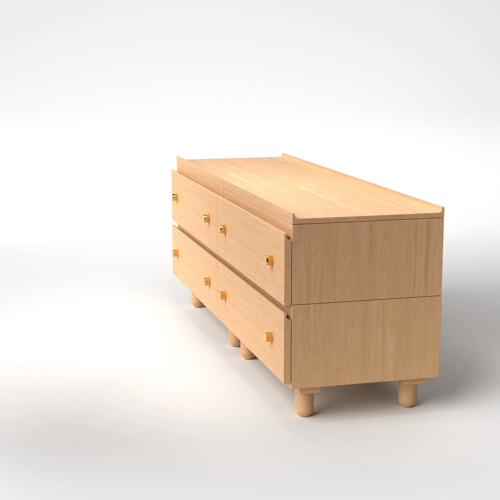 Stava Modular Drawer System | Solid Walnut/Teak/Oak Wood (2x2) | 5.5 Feet Length - Image 24