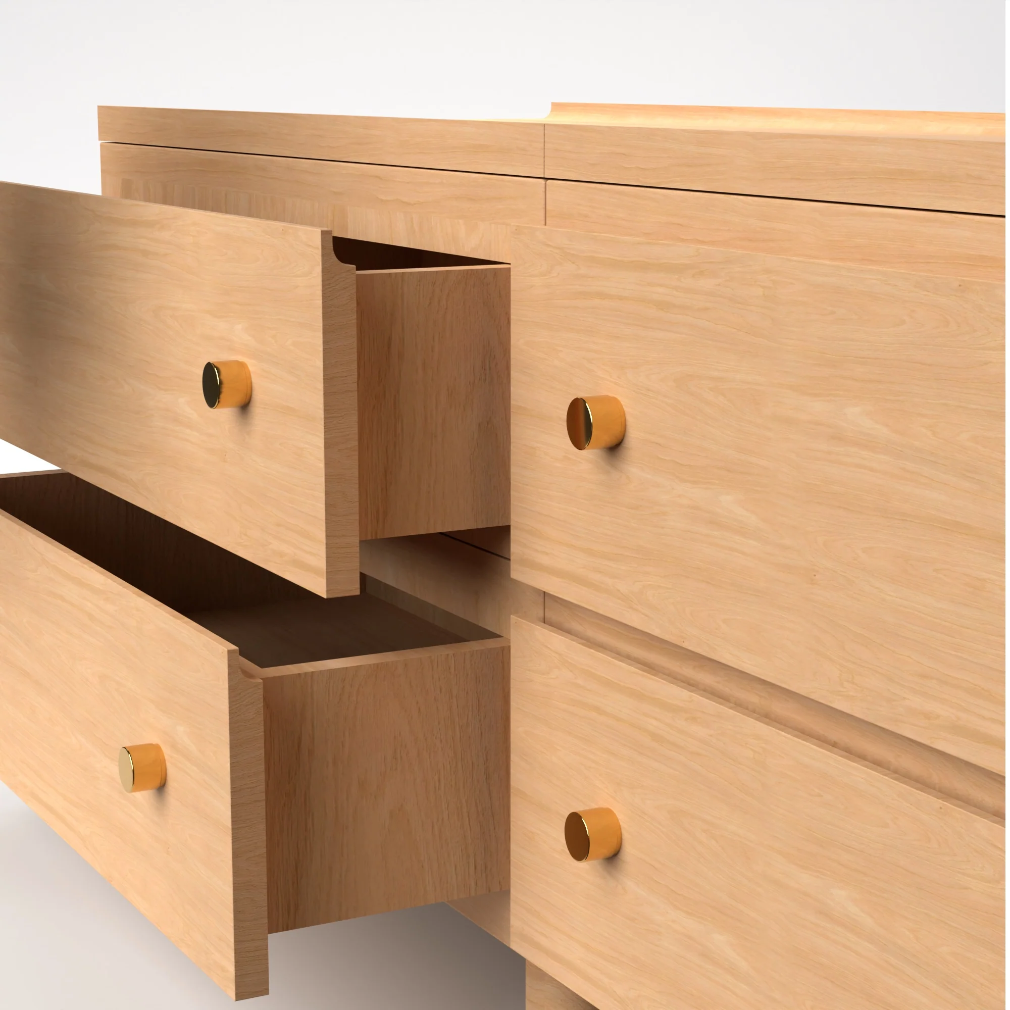 Stava Modular Drawer System | Solid Walnut/Teak/Oak Wood (2x2) | 5.5 Feet Length - Image 27