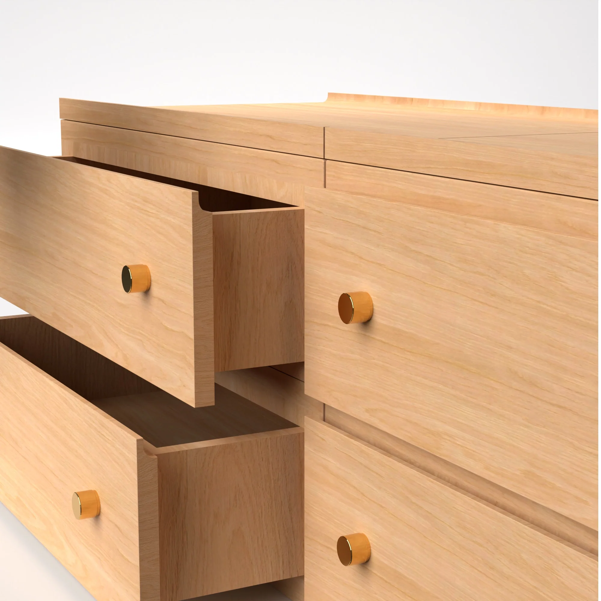 Stava Modular Drawer System | Solid Walnut/Teak/Oak Wood (2x2) | 5.5 Feet Length - Image 32