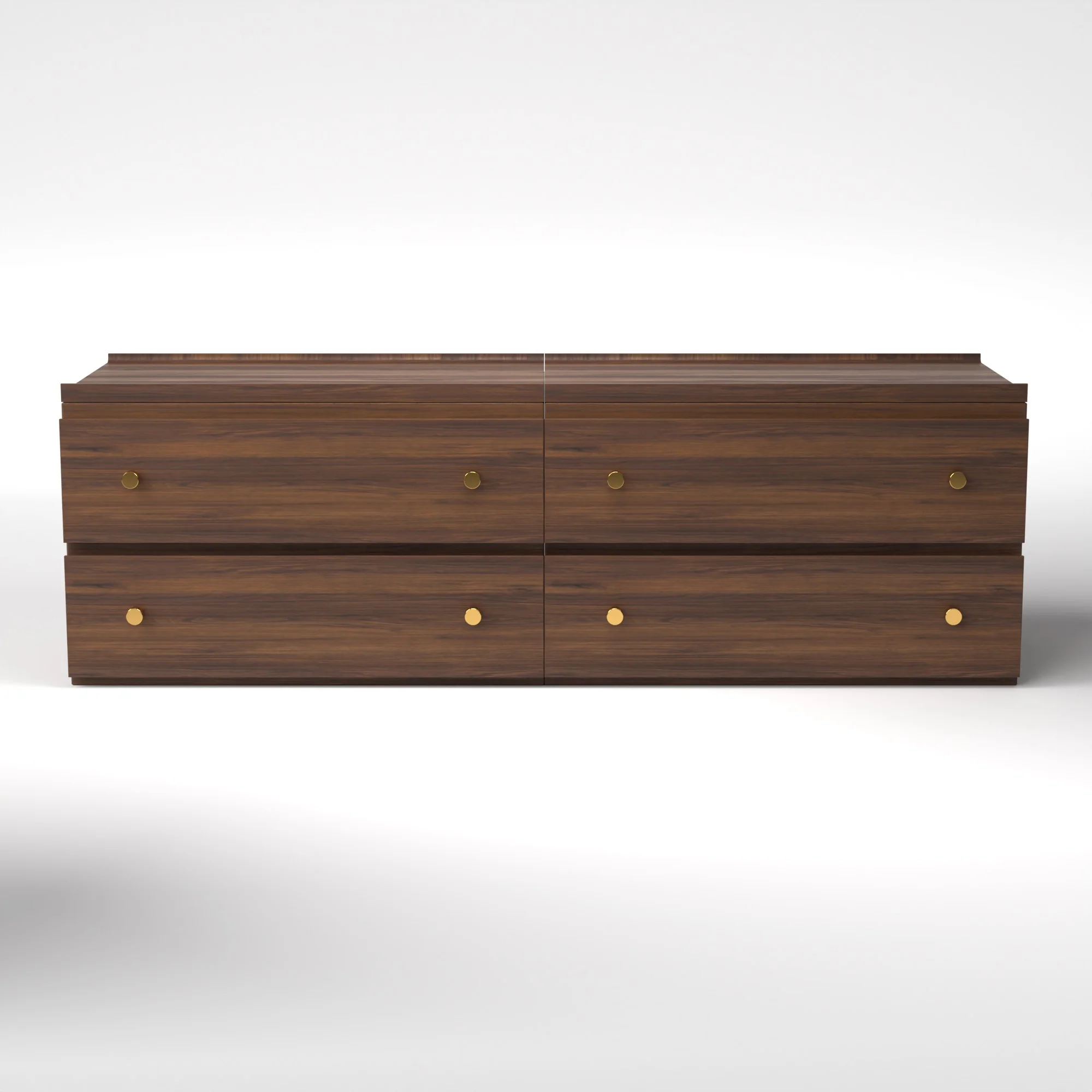 Stava Modular Drawer System | Solid Walnut/Teak/Oak Wood (2x2) | 5.5 Feet Length - Image 7