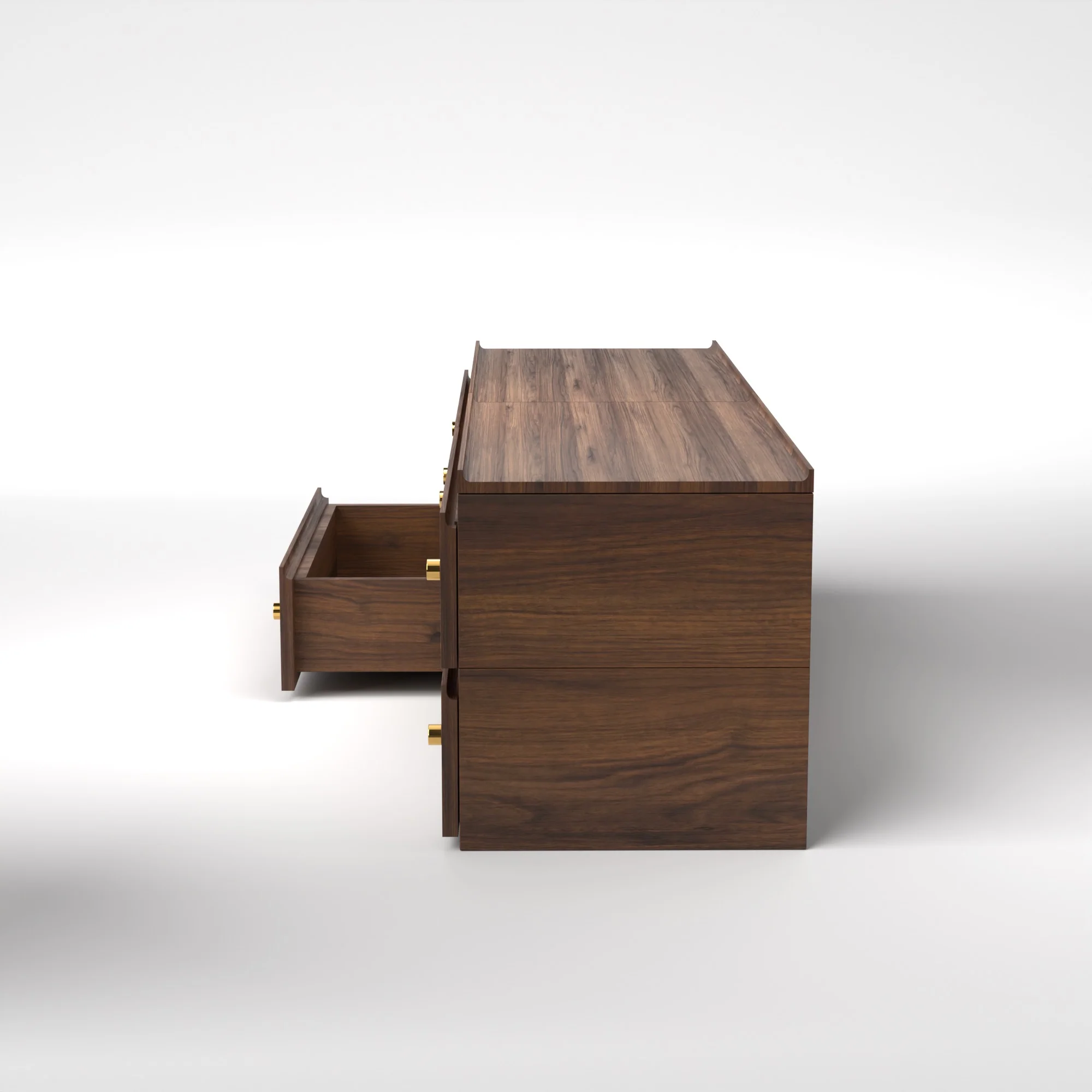 Stava Modular Drawer System | Solid Walnut/Teak/Oak Wood (2x2) | 5.5 Feet Length - Image 9