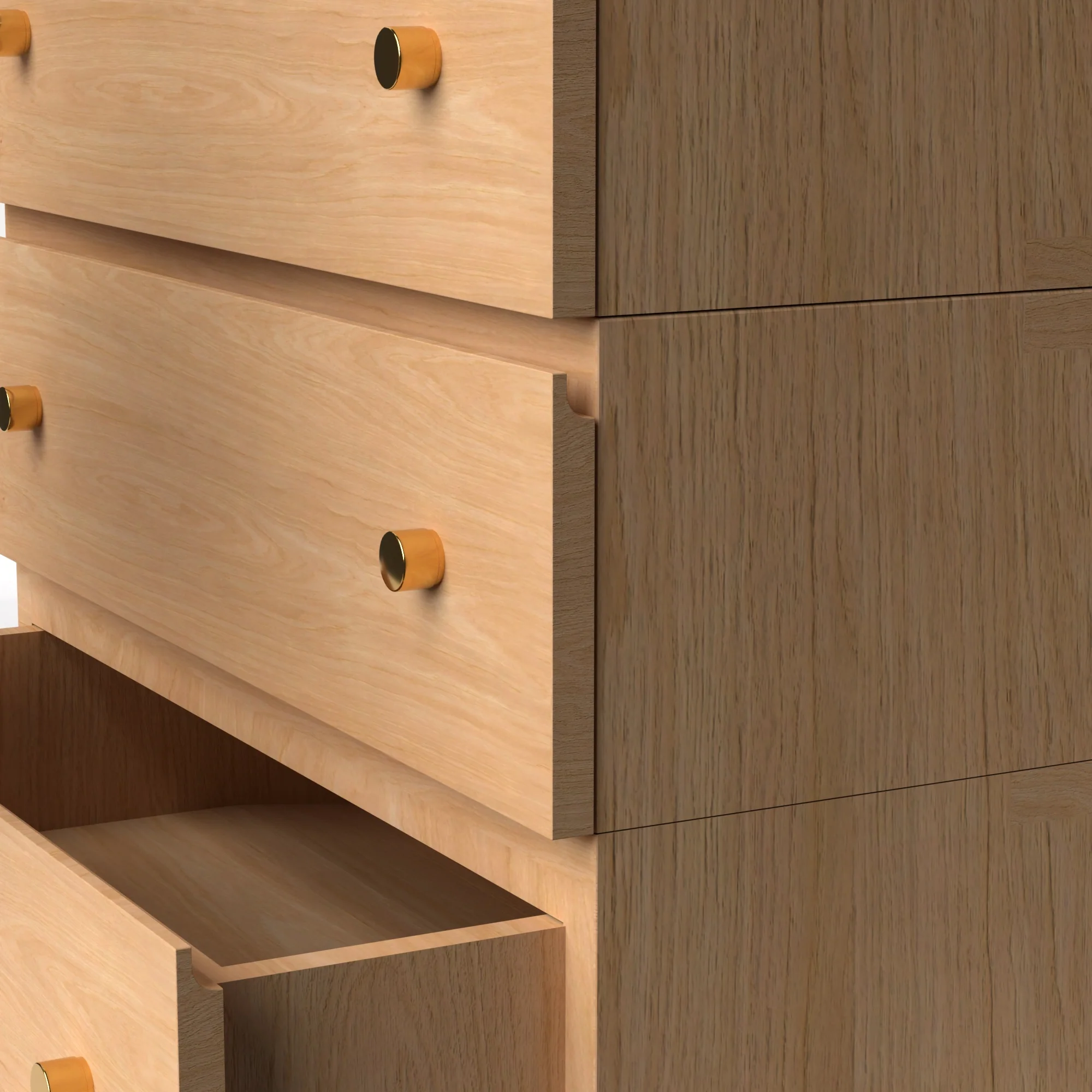 Stava Modular Drawer System | Solid Walnut/Teak/Oak Wood (3x1) | 3 Feet Length - Image 27