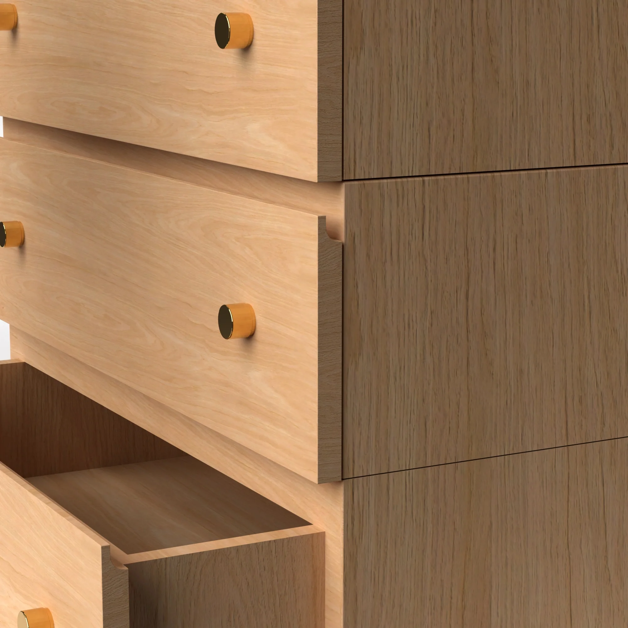 Stava Modular Drawer System | Solid Walnut/Teak/Oak Wood (3x1) | 3 Feet Length - Image 32
