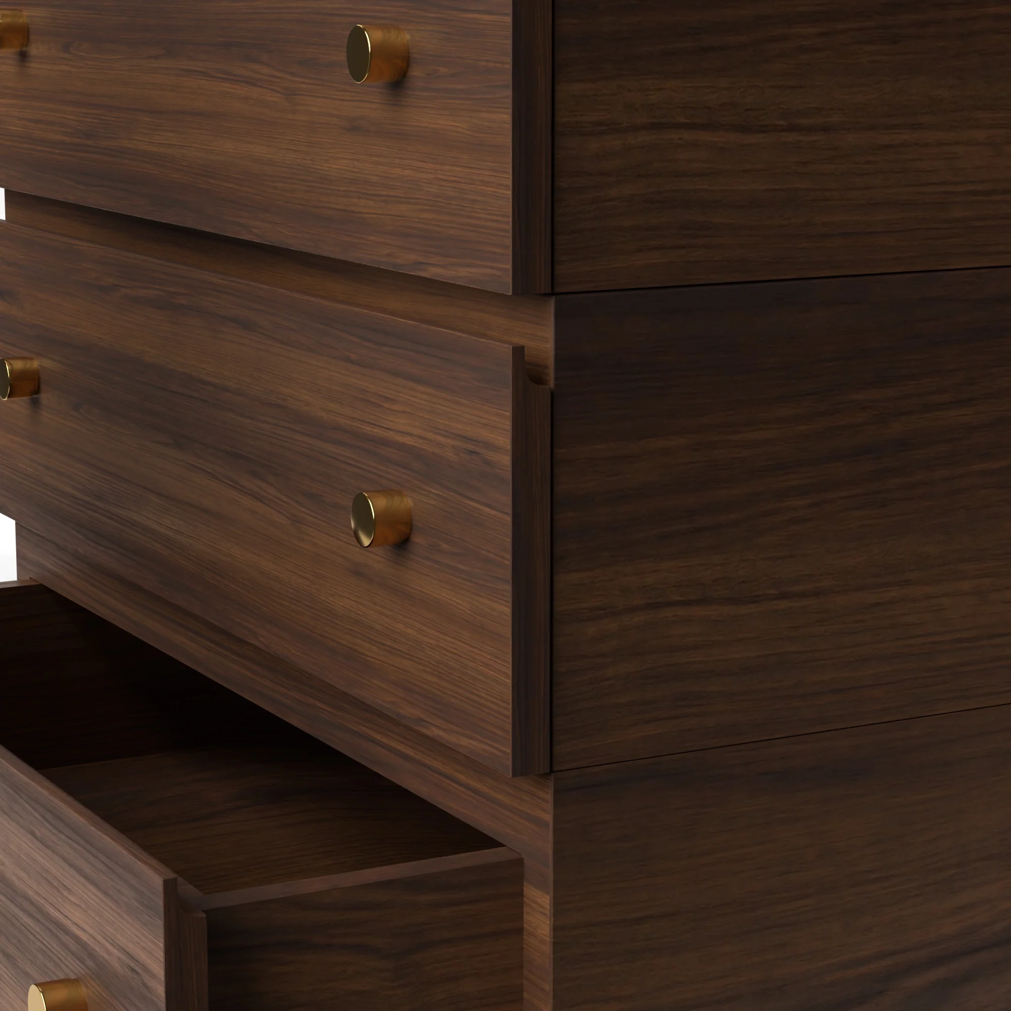 Stava Modular Drawer System | Solid Walnut/Teak/Oak Wood (3x1) | 3 Feet Length - Image 6