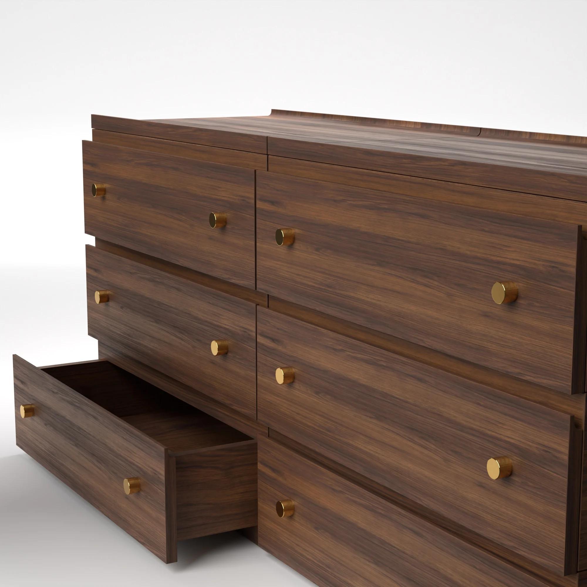 Stava Modular Drawer System | Solid Walnut/Teak/Oak Wood (3x2) | 5.5 Feet Length - Image 11
