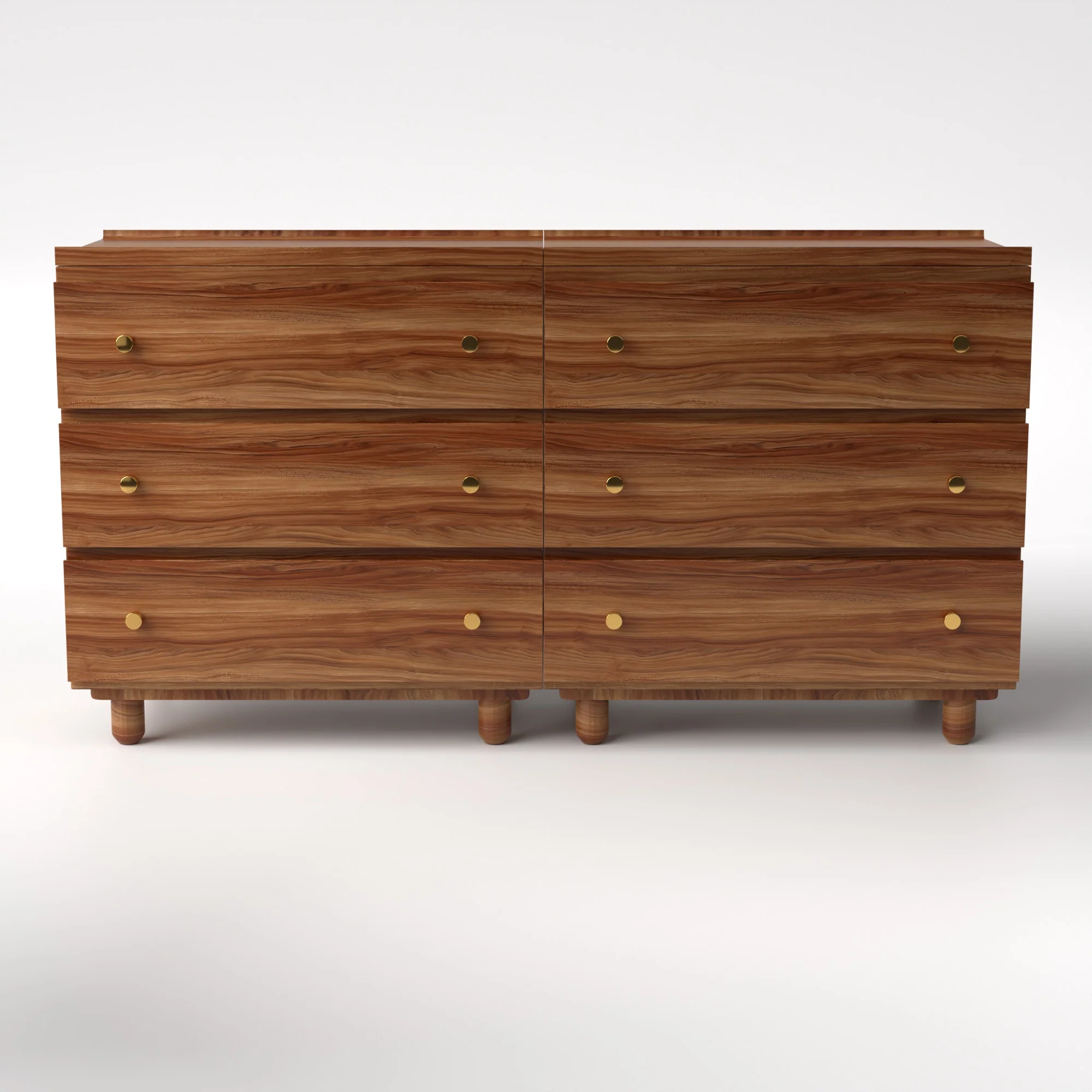 Stava Modular Drawer System | Solid Walnut/Teak/Oak Wood (3x2) | 5.5 Feet Length - Image 13